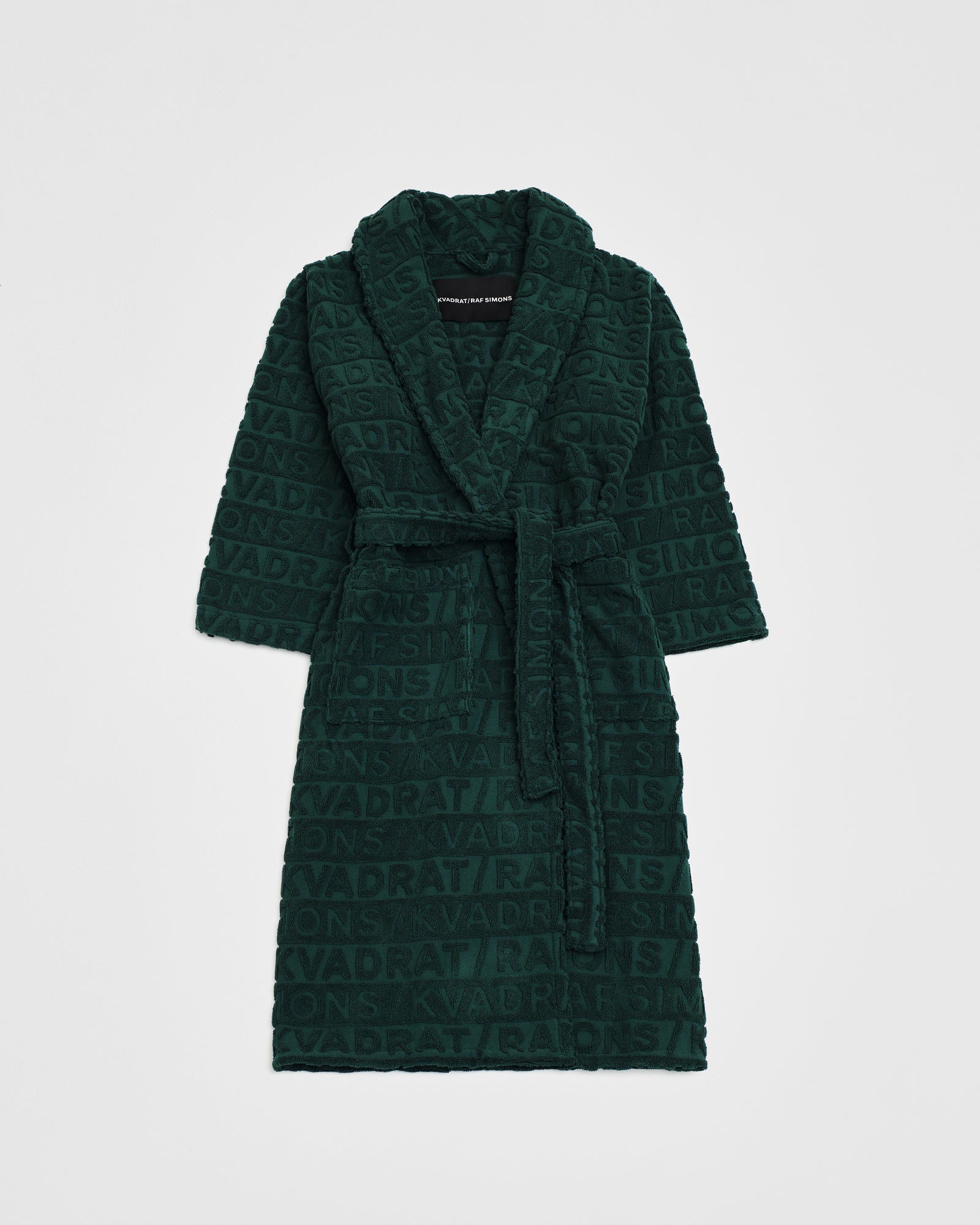 kvadrat raf simons dark green bathrobe