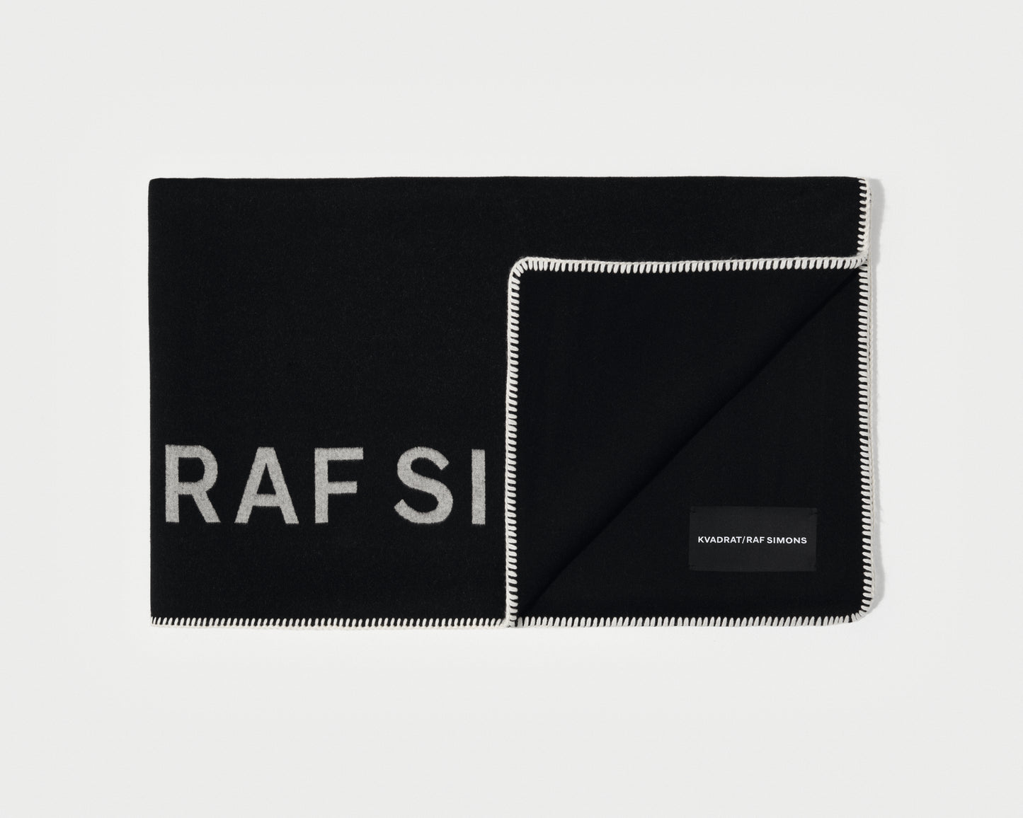 kvadrat raf simons black cashmere throw