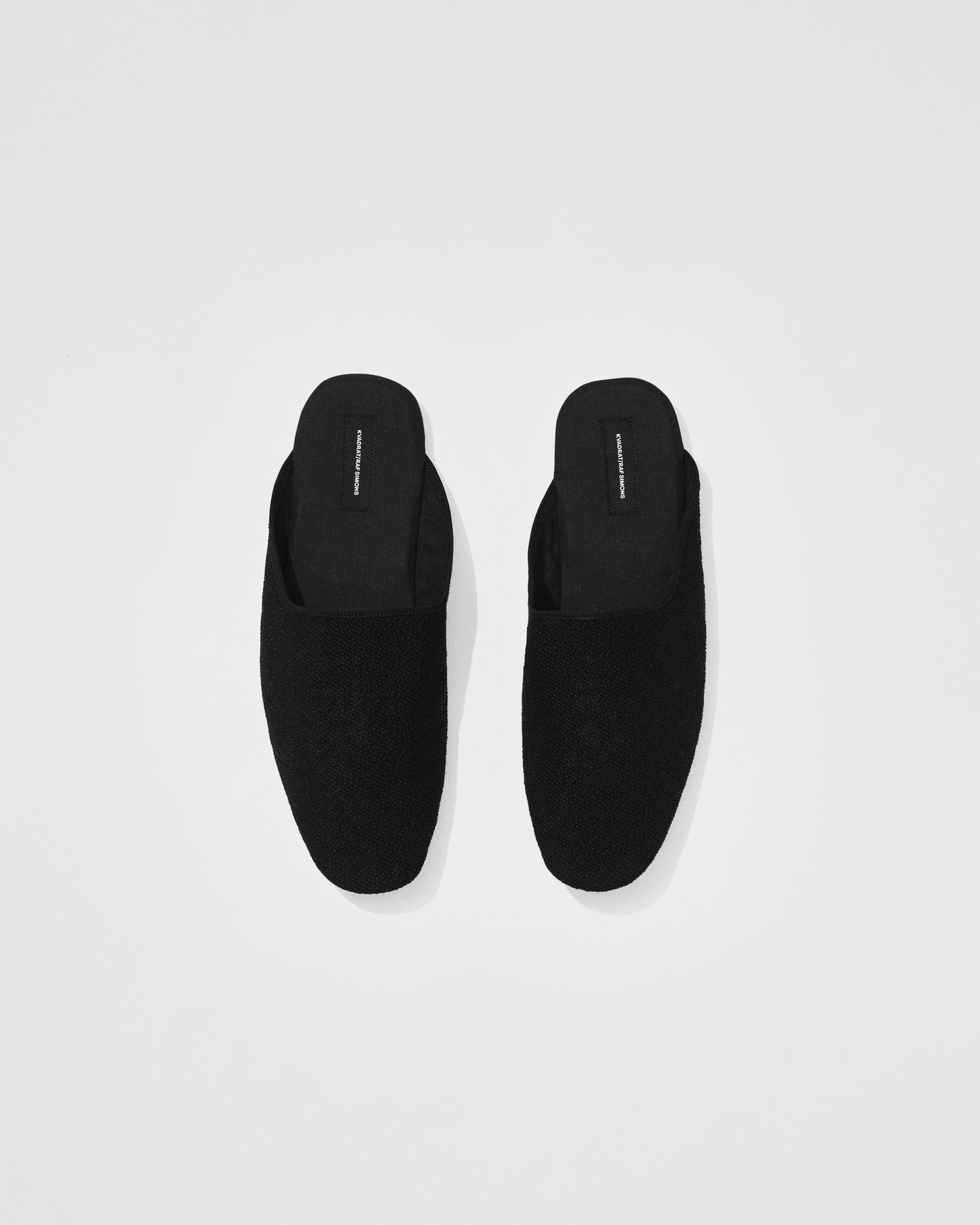 kvadrat raf simons black slippers