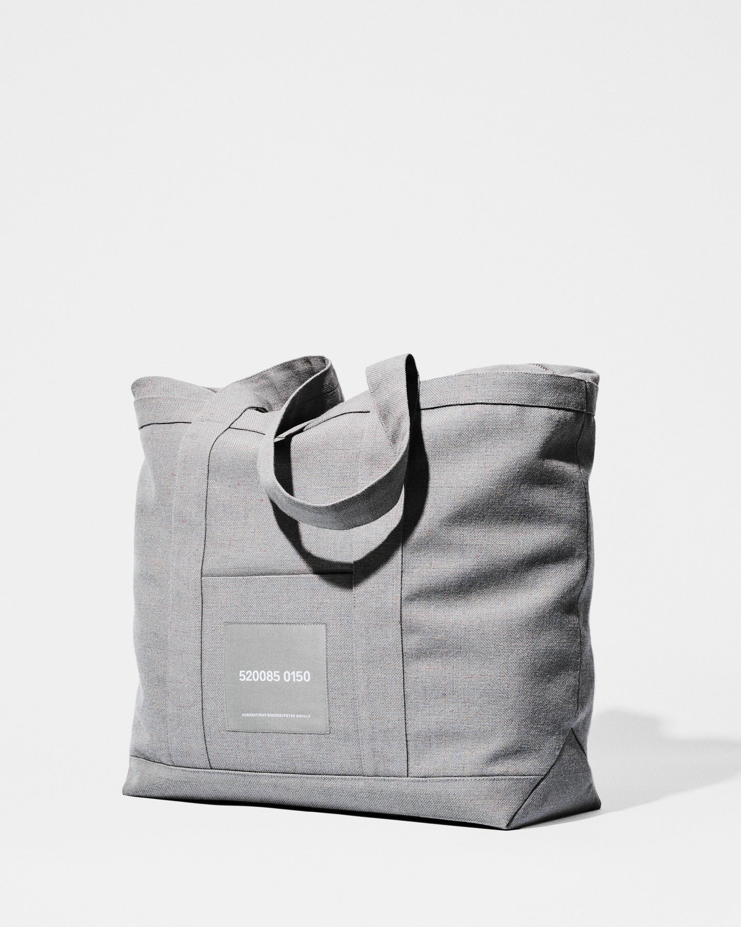 kvadrat raf simons peter saville grey tote bag