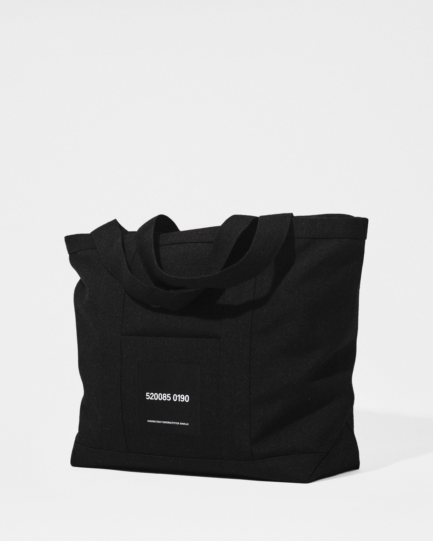 kvadrat raf simons peter saville black tote bag