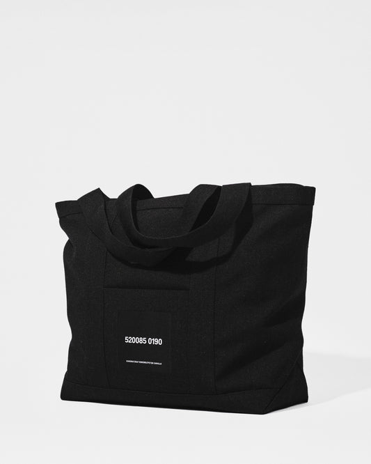 kvadrat raf simons peter saville black tote bag