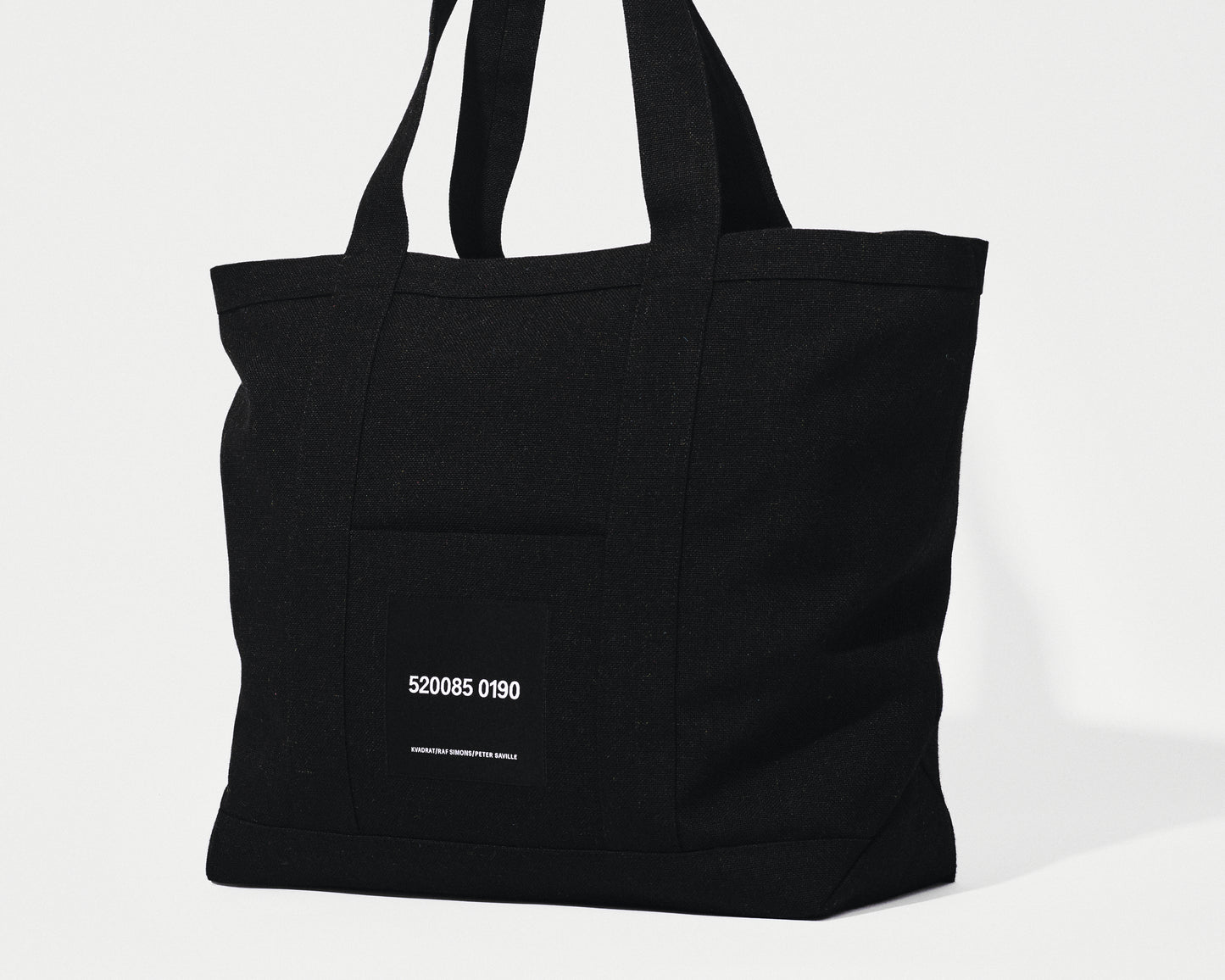 kvadrat raf simons peter saville black tote bag