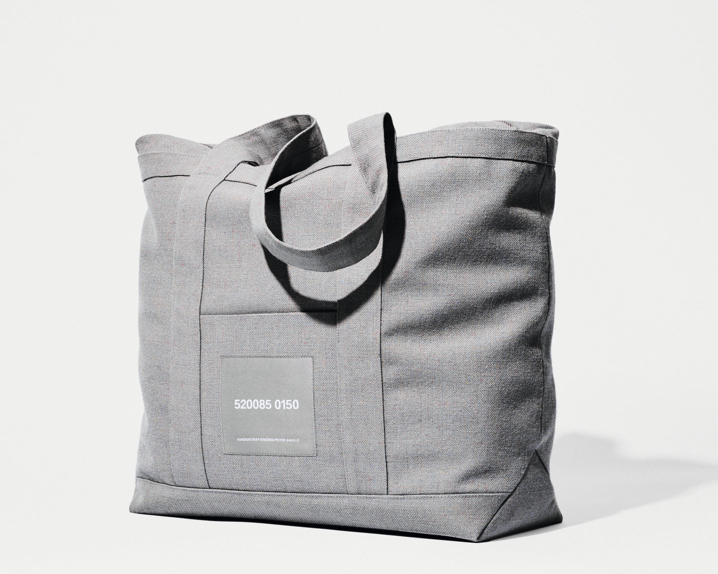 kvadrat raf simons peter saville grey tote bag