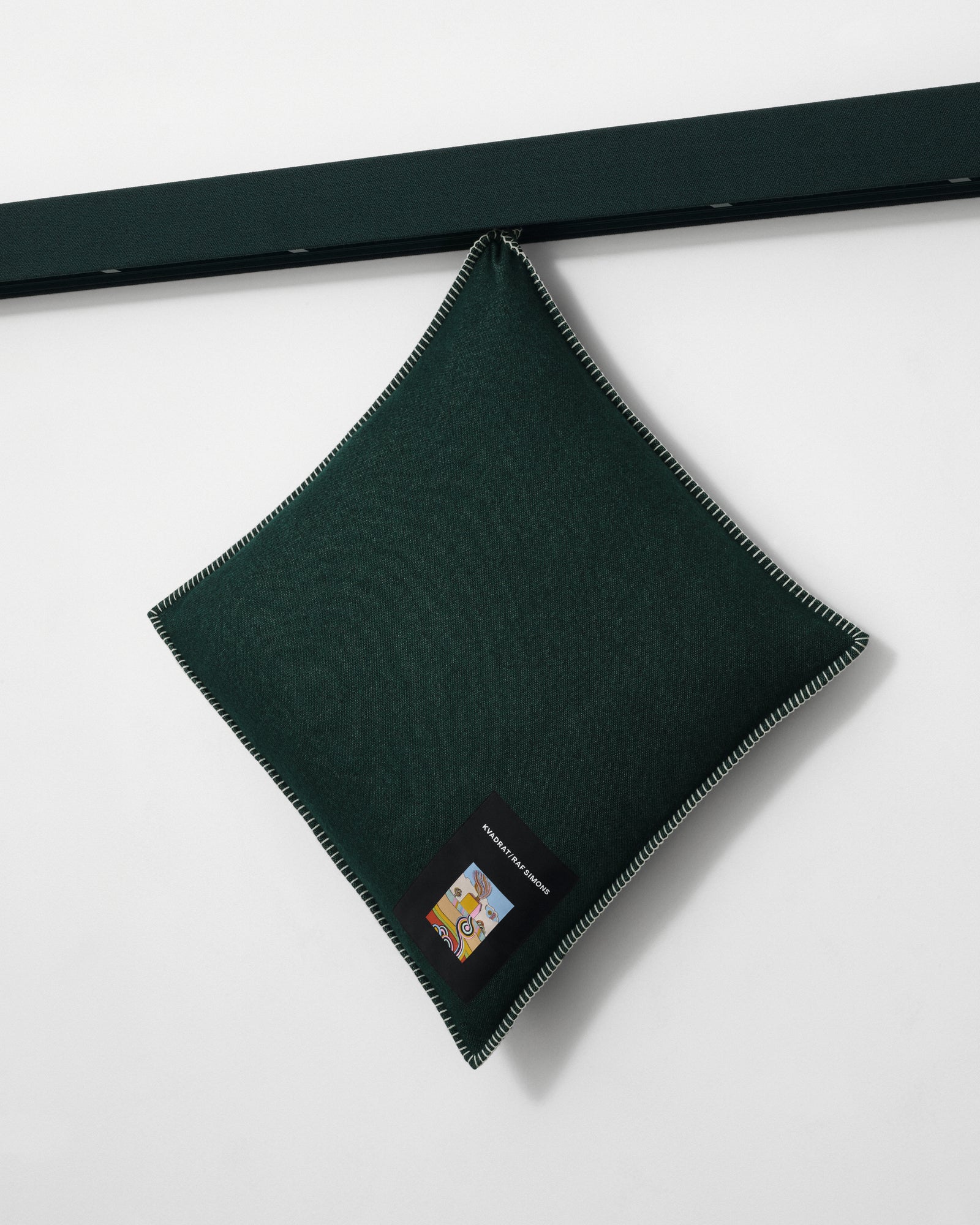 kvadrat raf simons dark green cushion