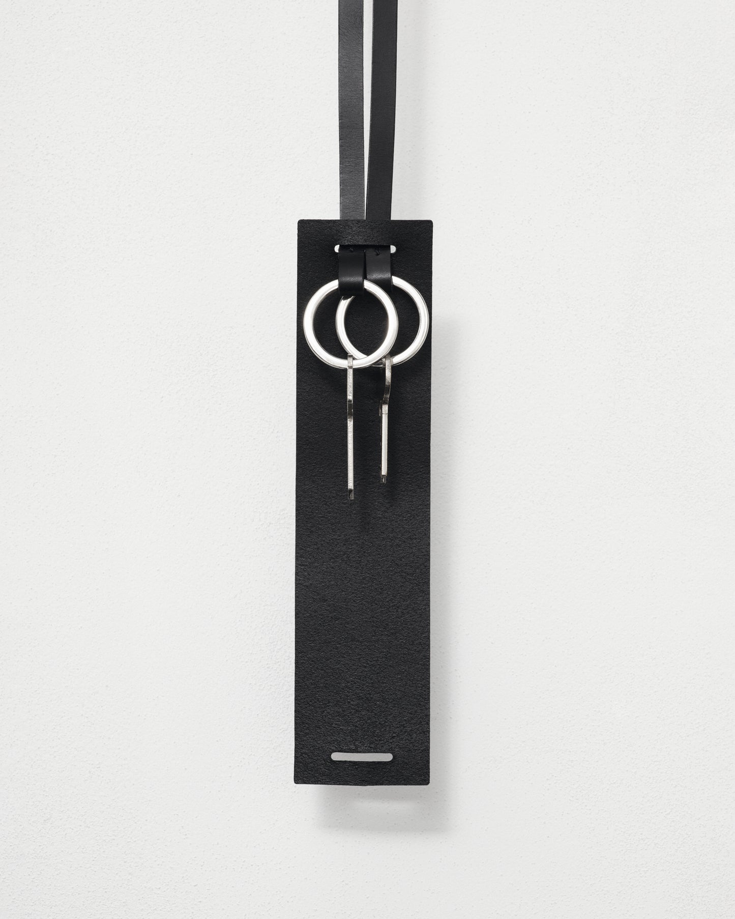 kvadrat raf simons black leather key ring