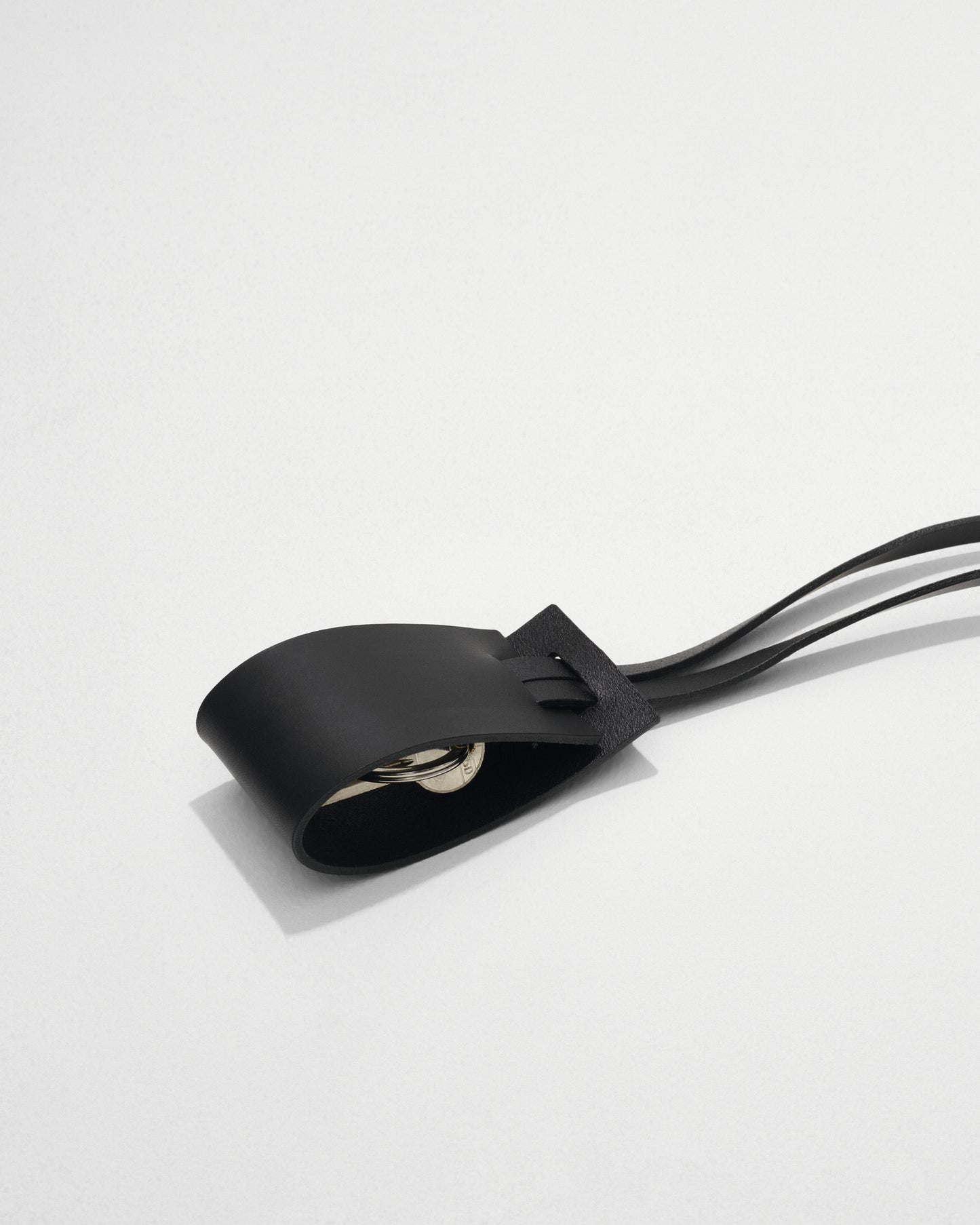 kvadrat raf simons black leather key ring