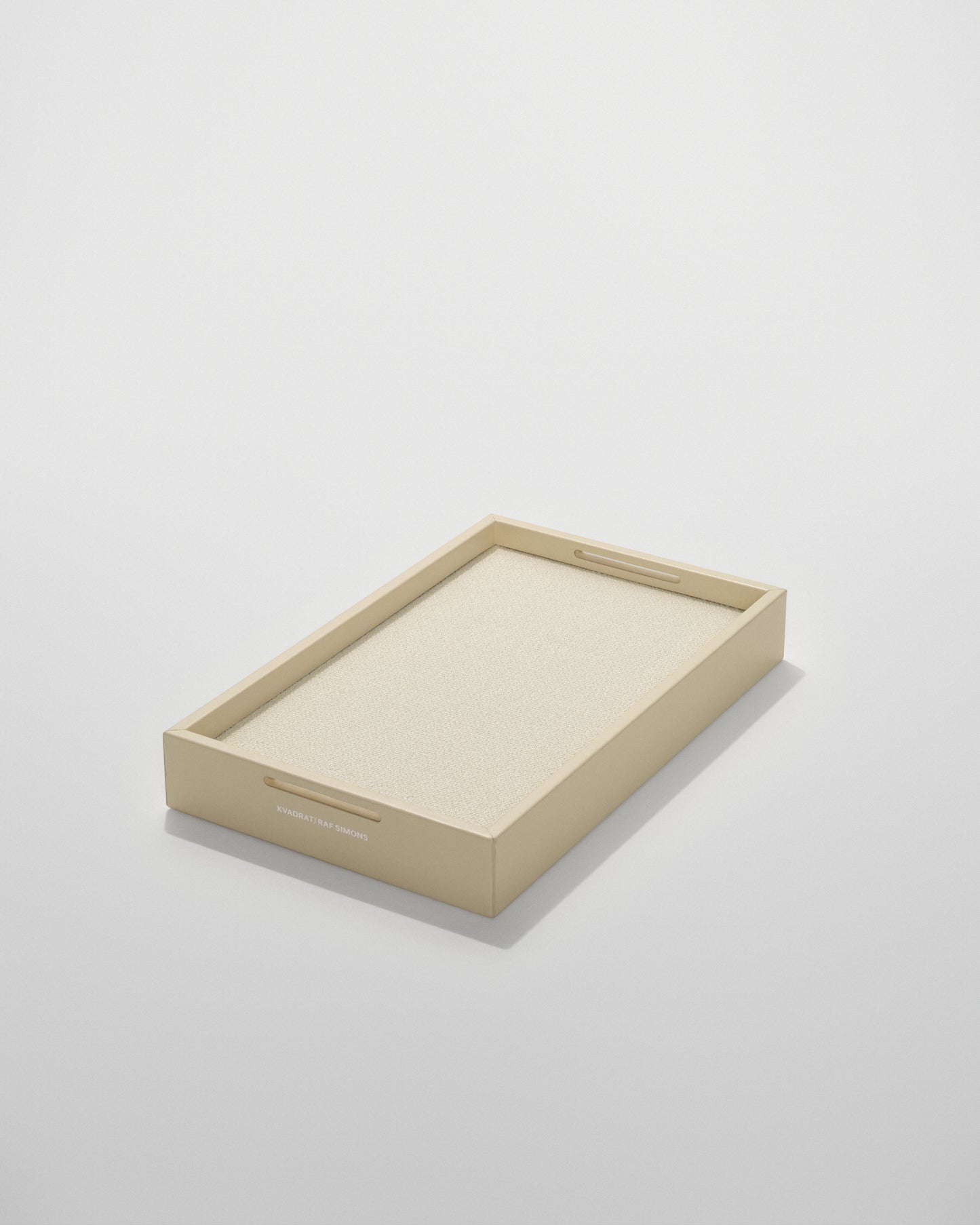 kvadrat raf simons off white leather mirror tray
