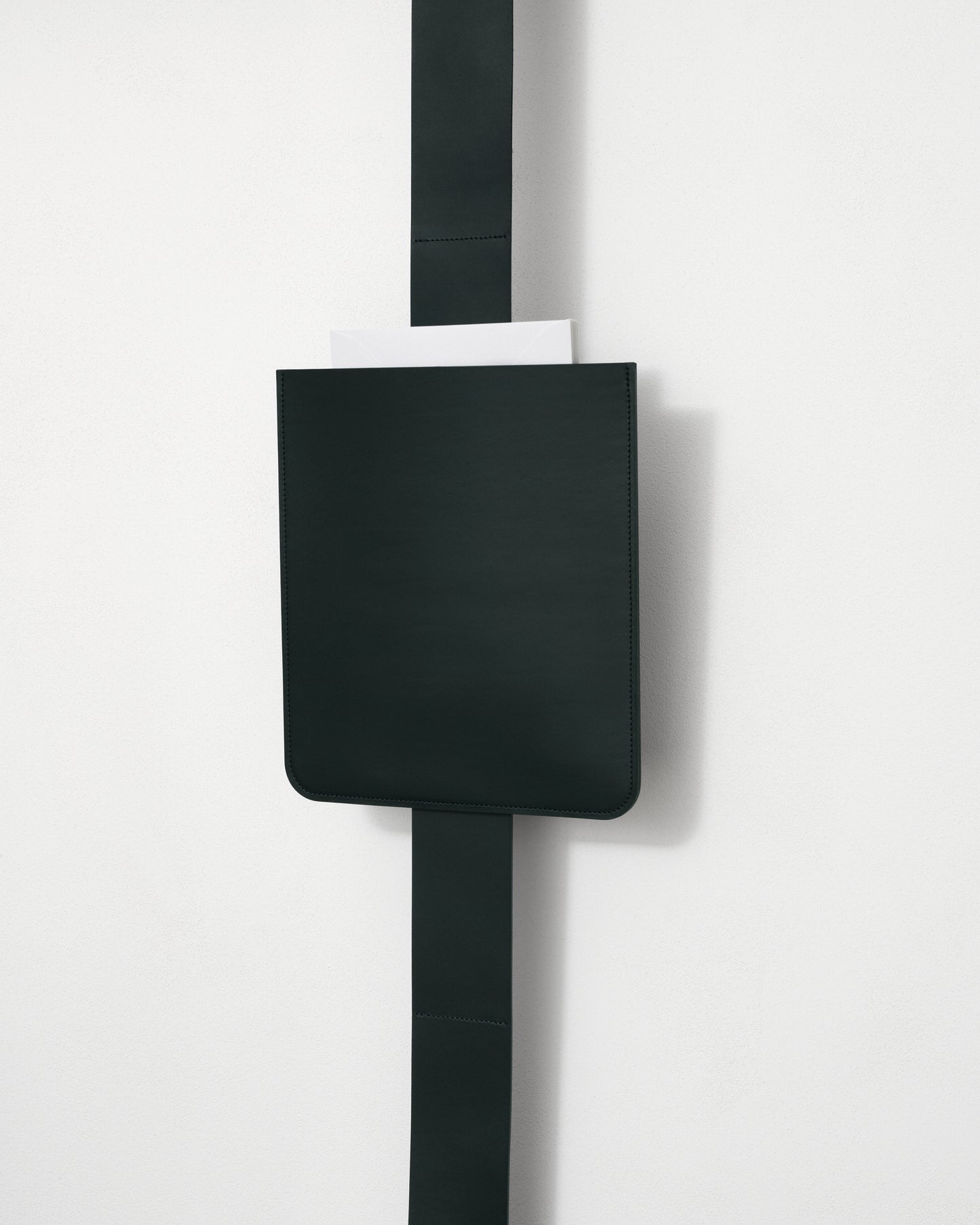 kvadrat raf simons dark green leather sleeve leather strap