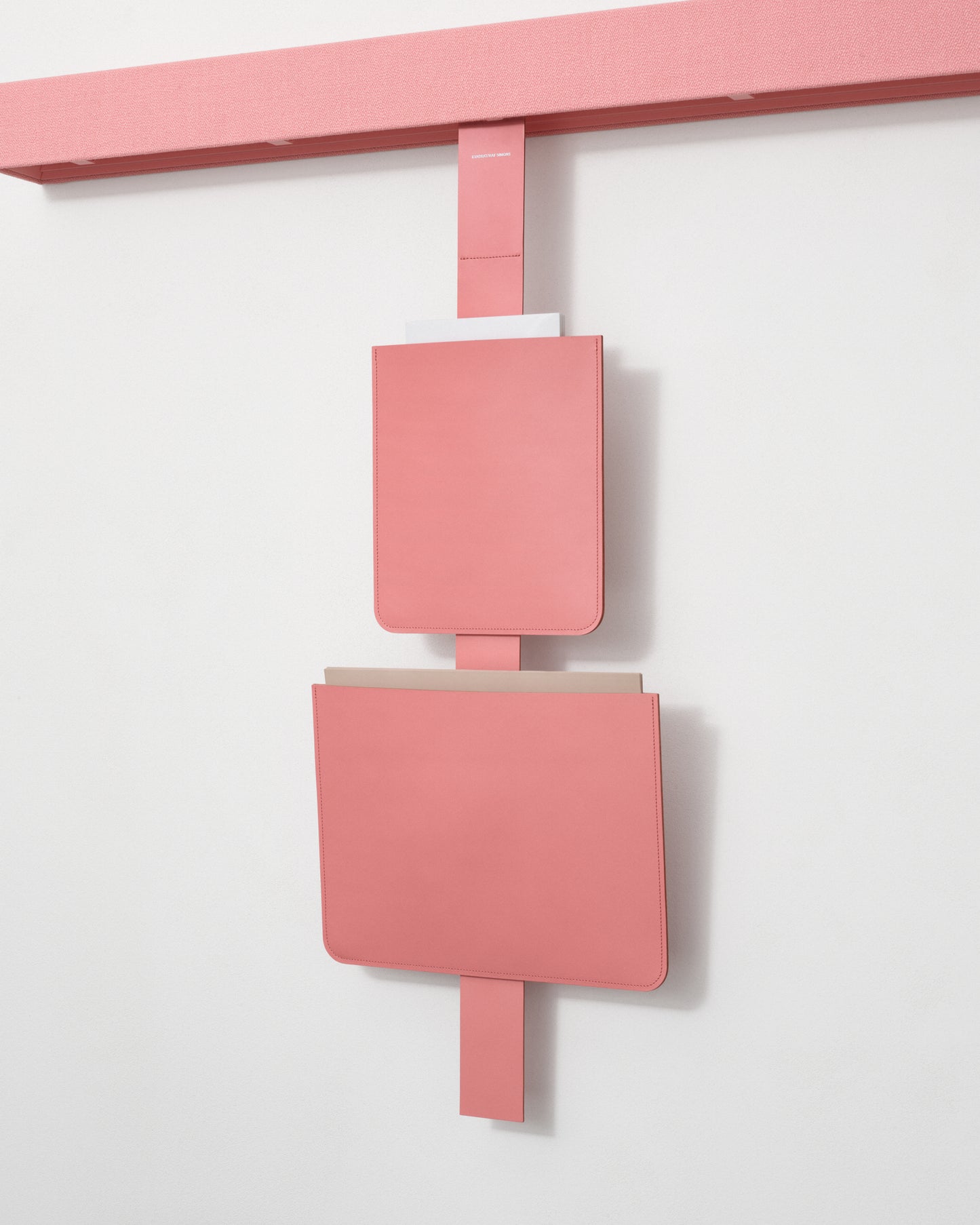 kvadrat raf simons pink leather sleeve leather strap