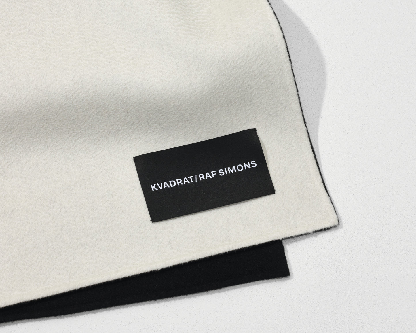 kvadrat raf simons cashmere throw black off white