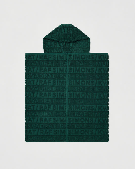 Cotton Jacquard Hooded Towel | Dark Green