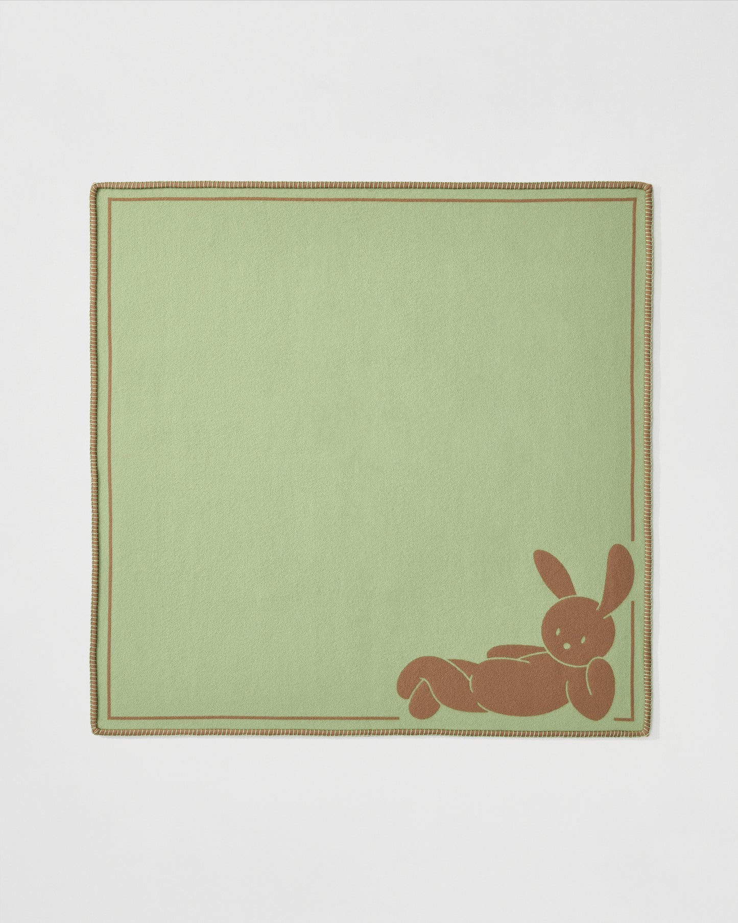 Wool Jacquard Blanket | Desert Sand / Jade