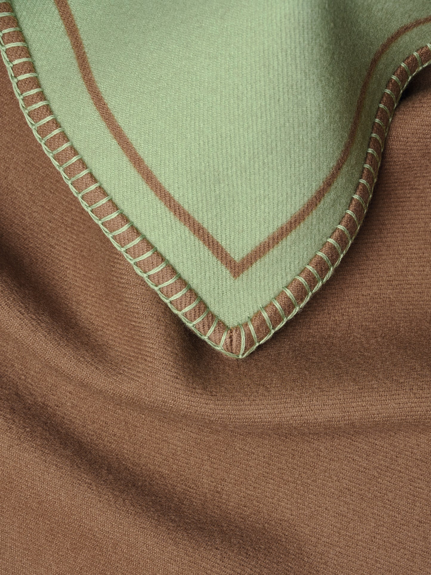 Wool Jacquard Blanket | Desert Sand / Jade