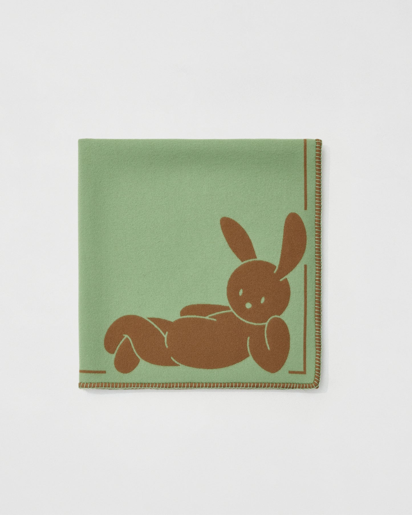Wool Jacquard Blanket | Desert Sand / Jade