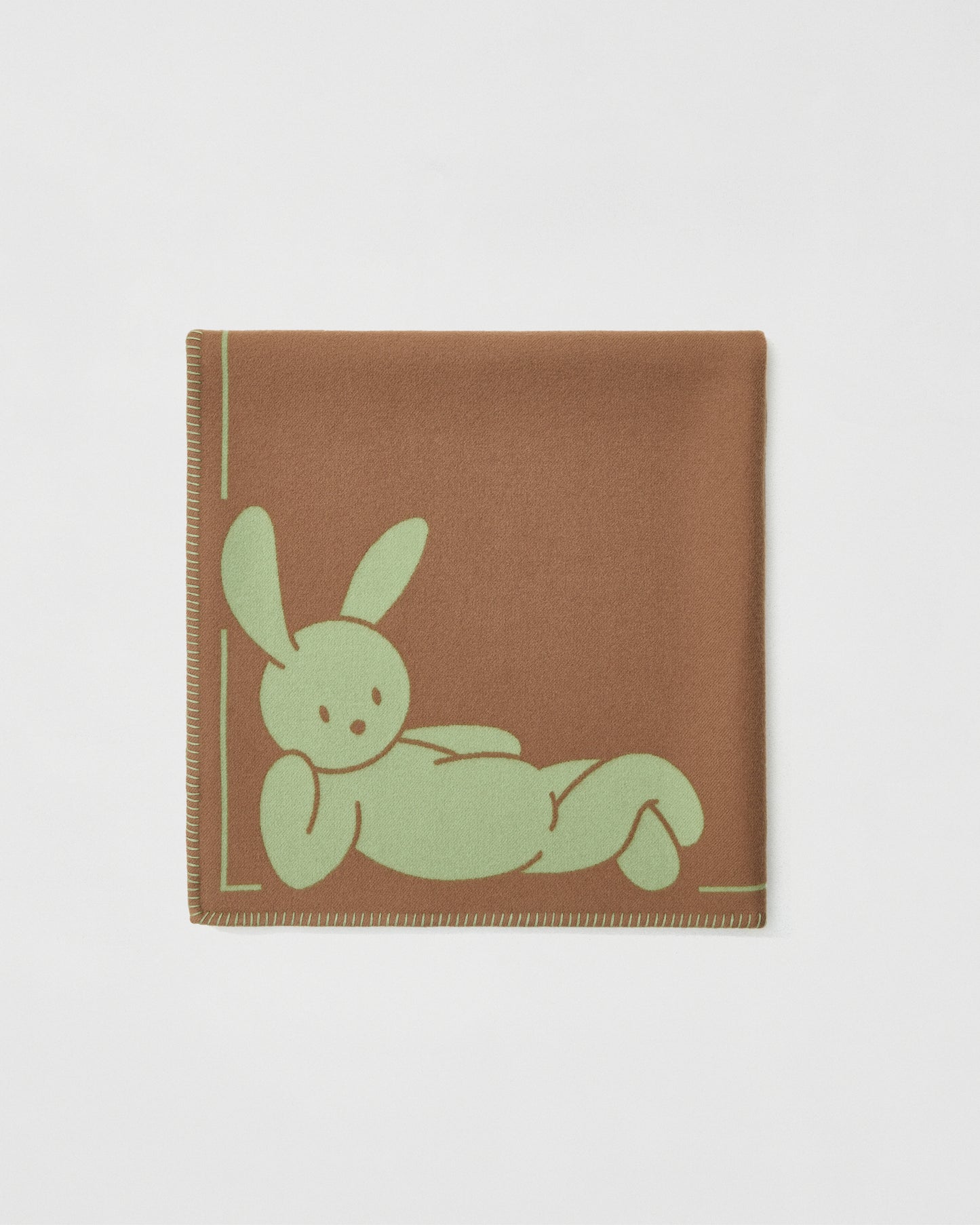 Wool Jacquard Blanket | Desert Sand / Jade