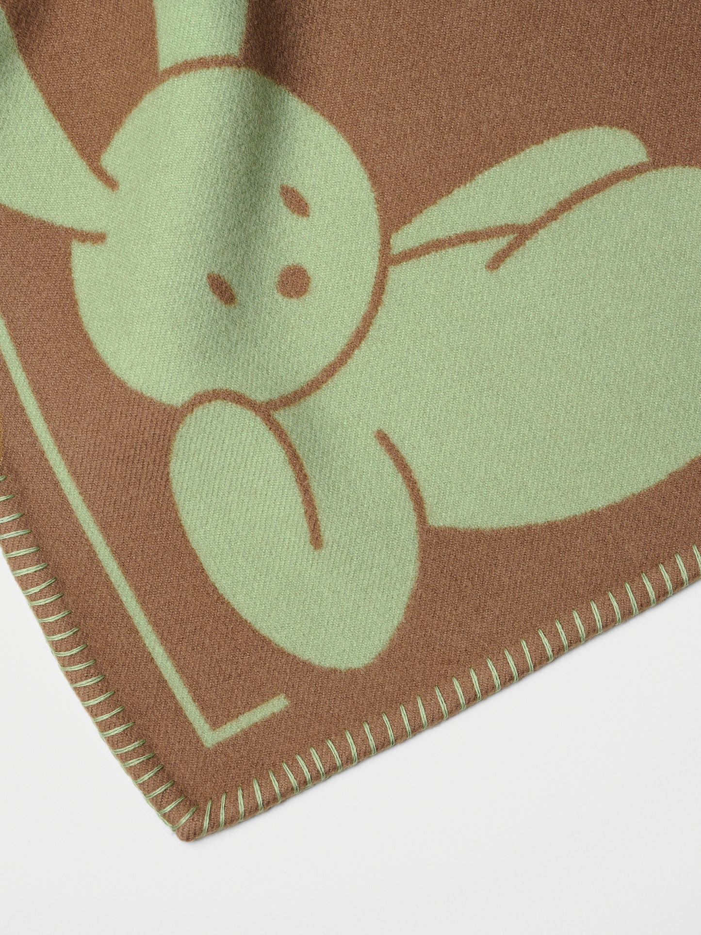 Wool Jacquard Blanket | Desert Sand / Jade