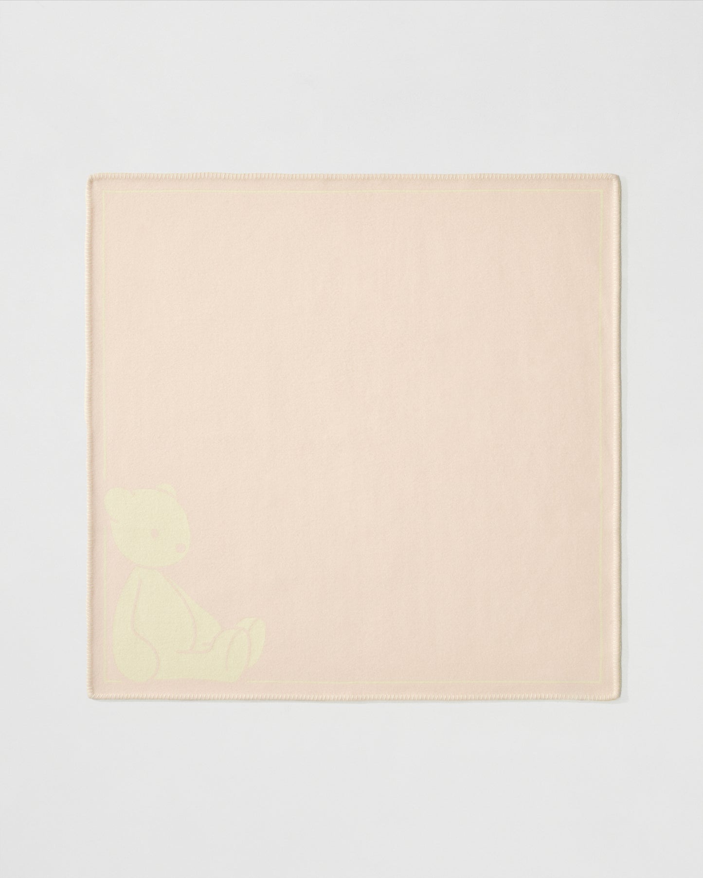 Wool Jacquard Blanket | Peach / Light Yellow