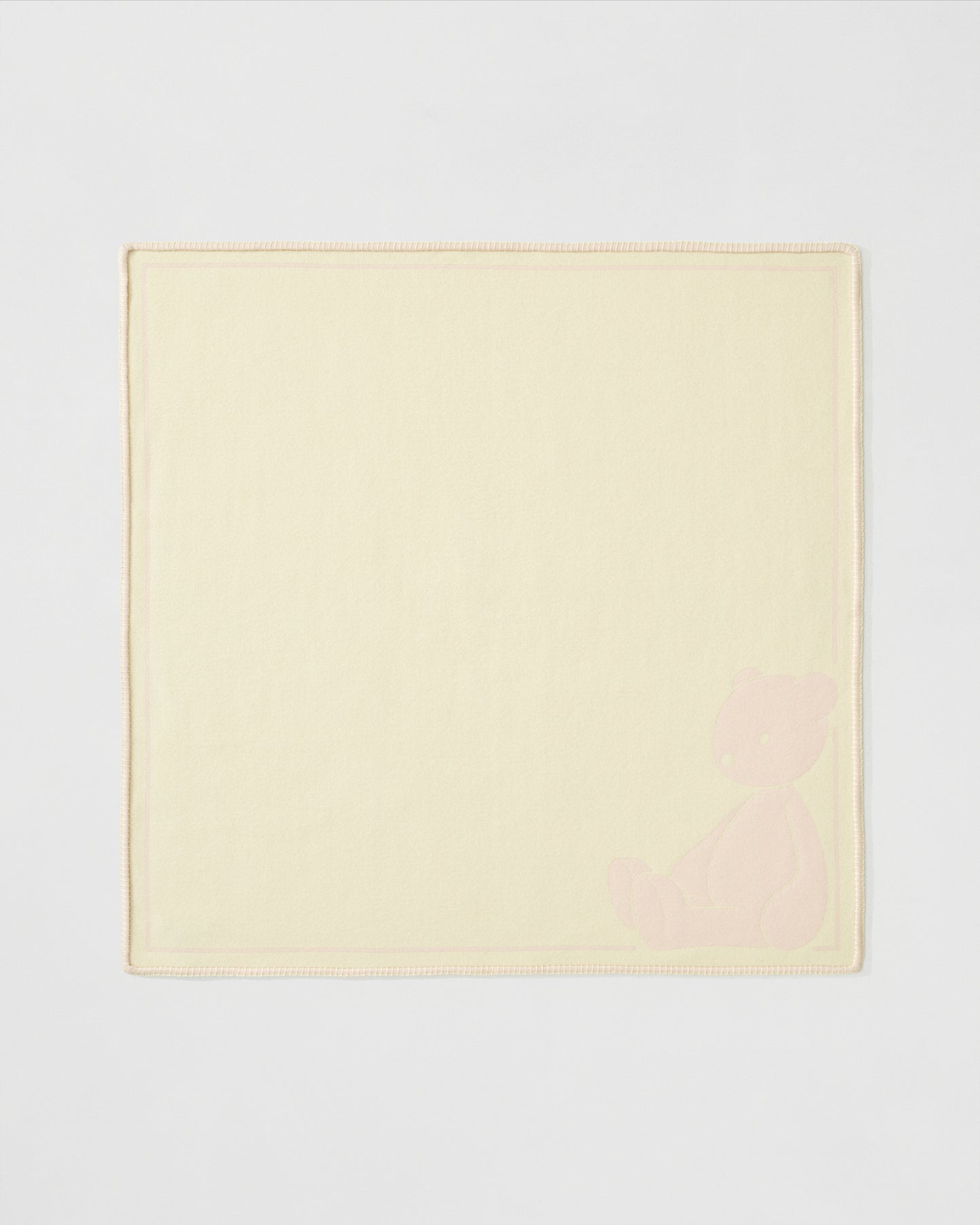 Wool Jacquard Blanket | Peach / Light Yellow