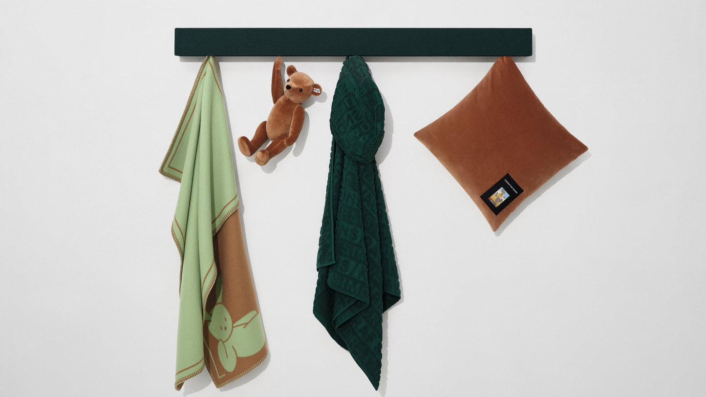 Wool Jacquard Blanket | Desert Sand / Jade