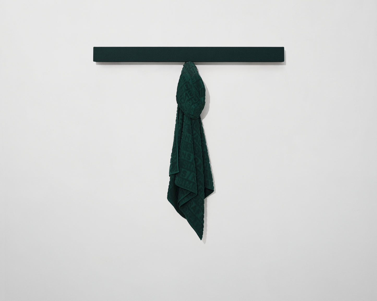 Cotton Jacquard Hooded Towel | Dark Green