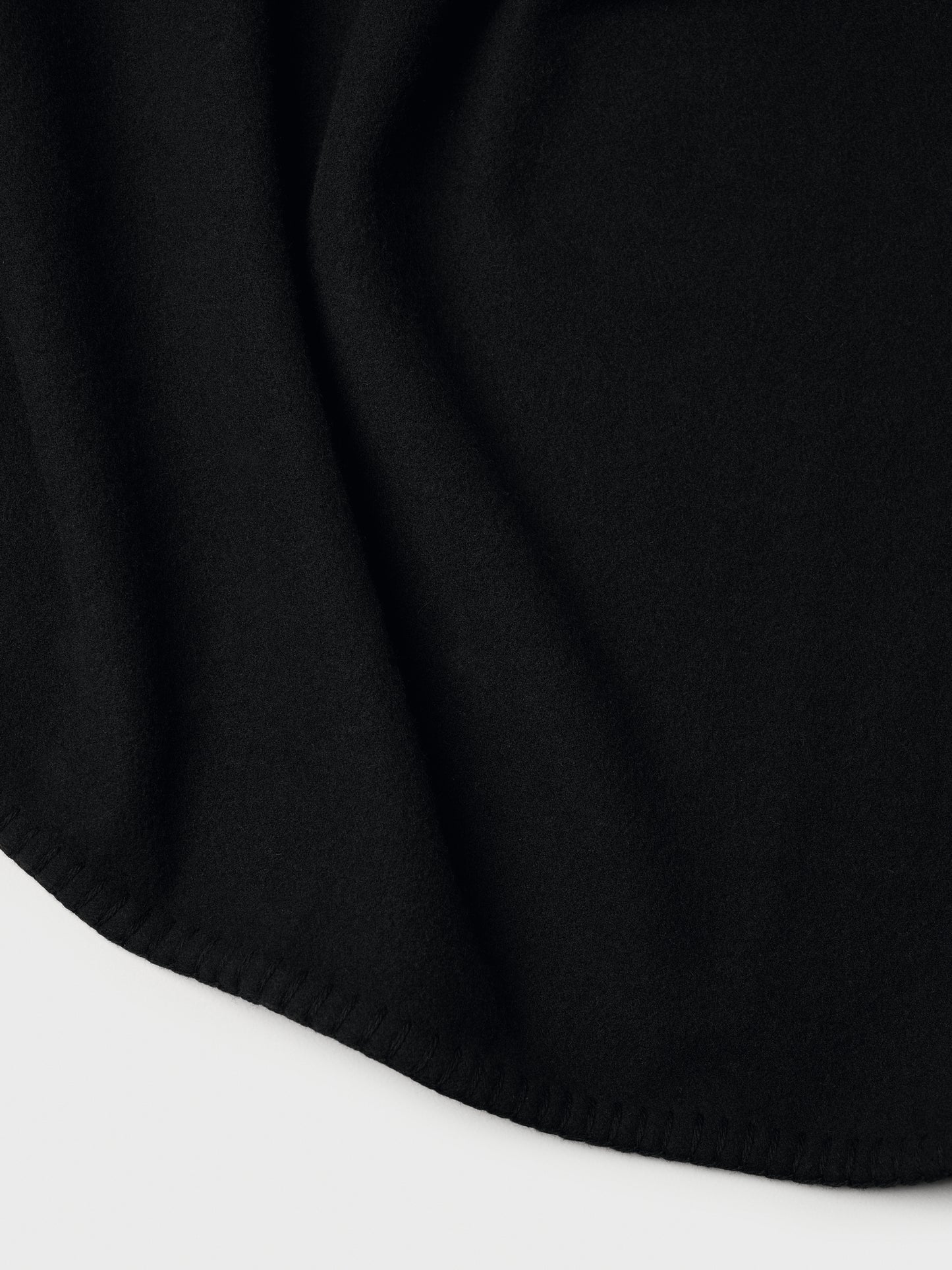 Wool Whipstitch Blanket | Raven Black