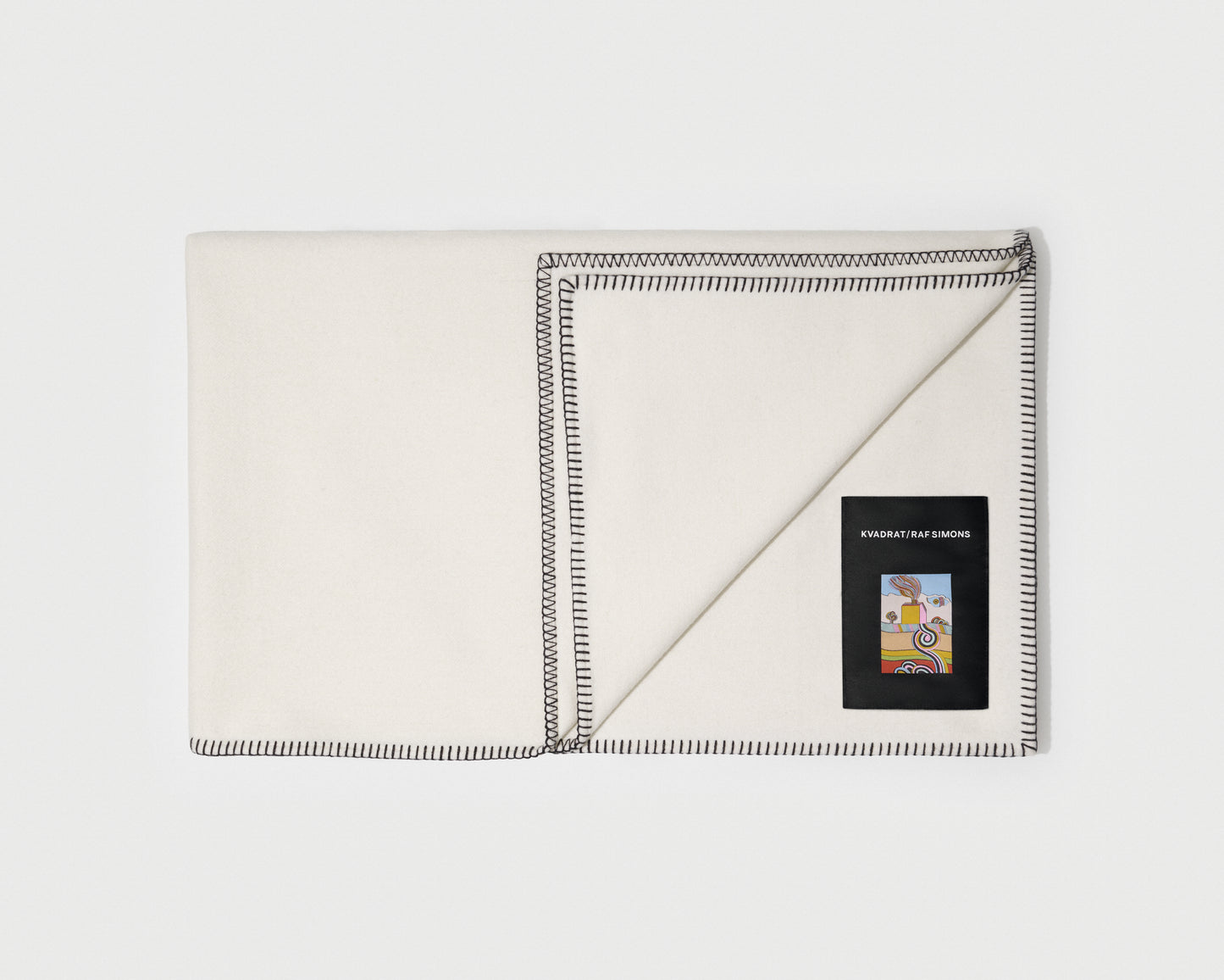 kvadrat raf simons lambswool throw off white