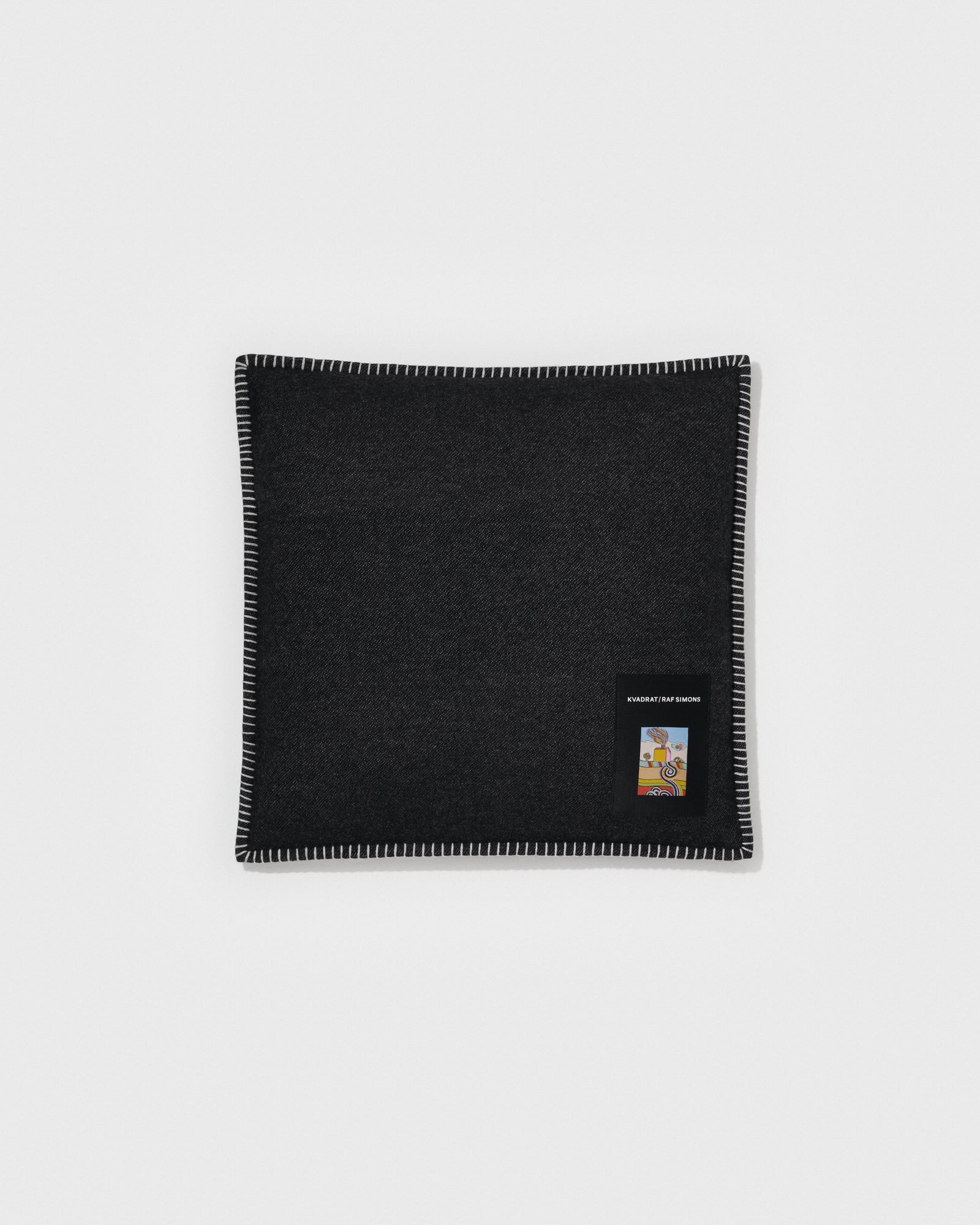kvadrat raf simons lambswool cushion black