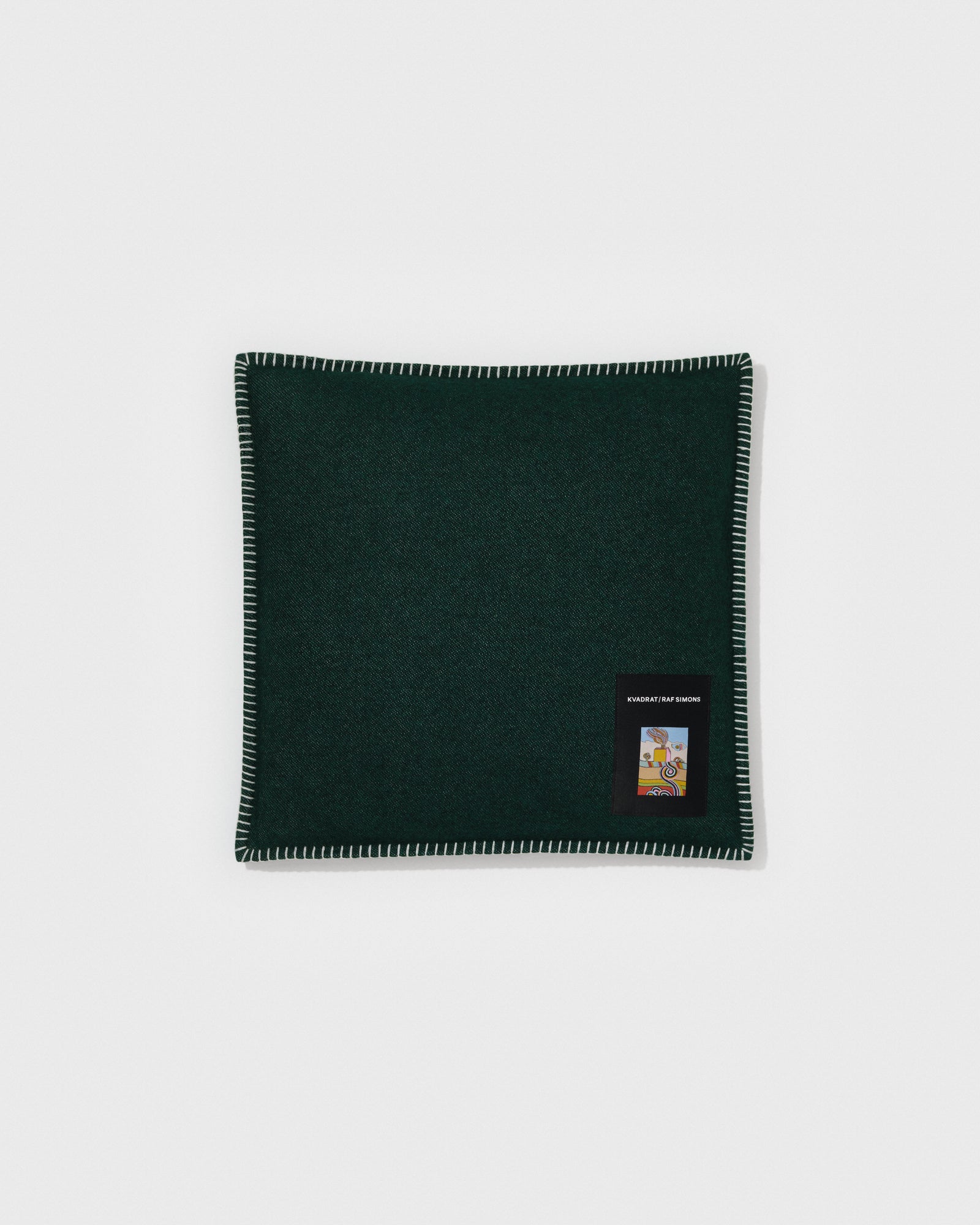 kvadrat raf simons lambswool cushion dark green