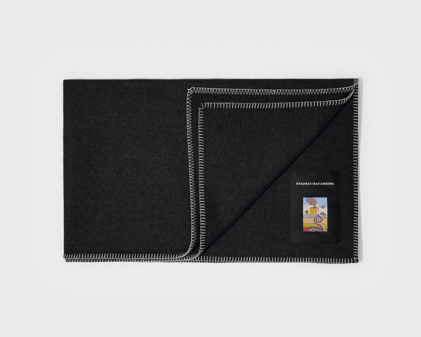 kvadrat raf simons lambswool throw black