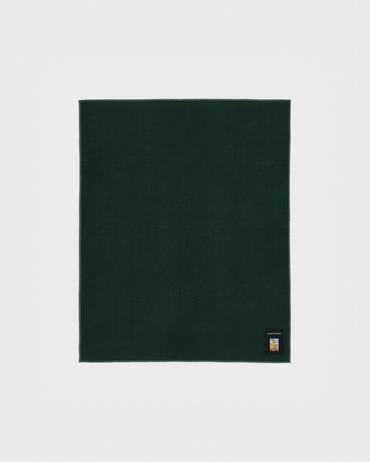 kvadrat raf simons lambswool throw dark green