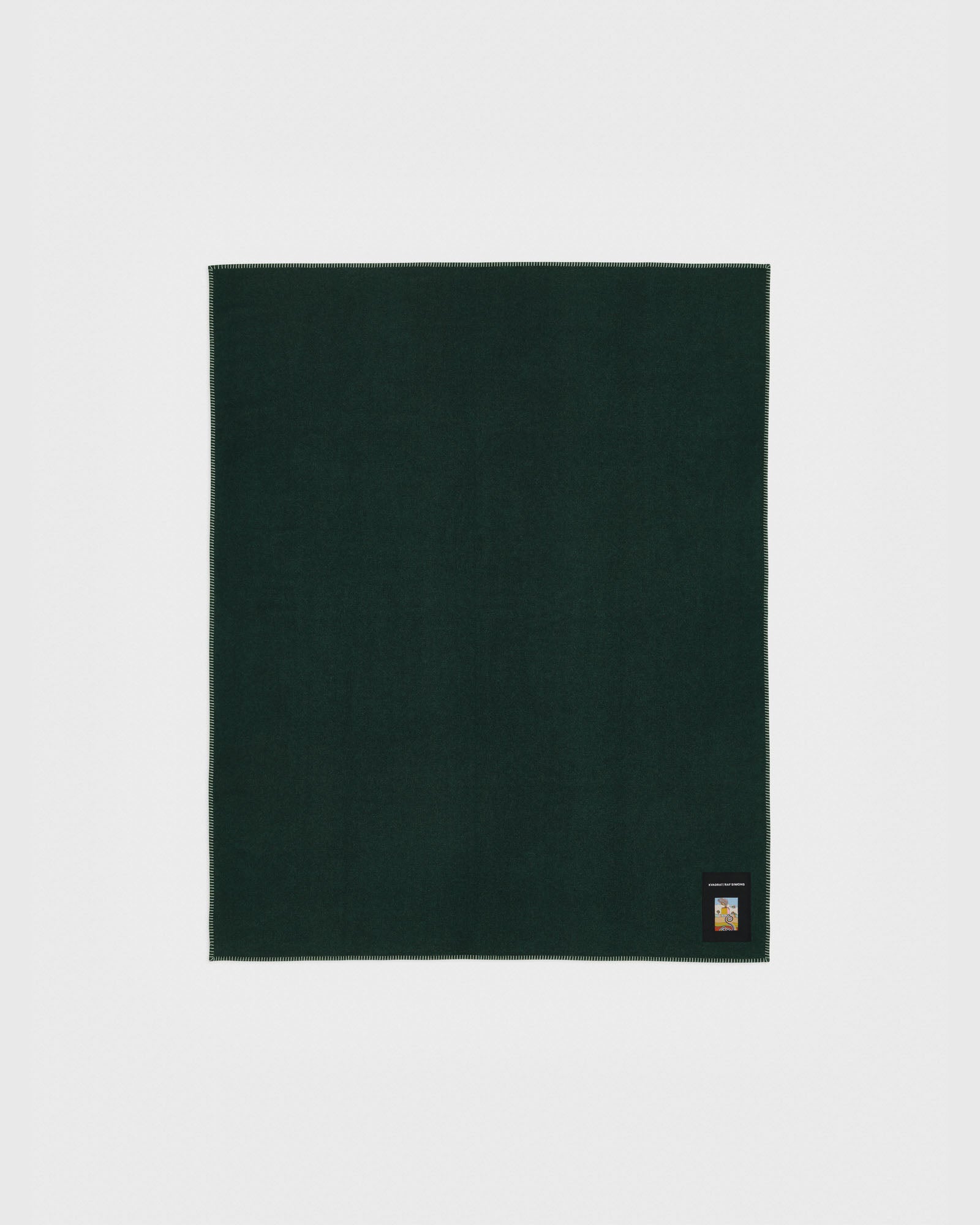 kvadrat raf simons lambswool throw dark green