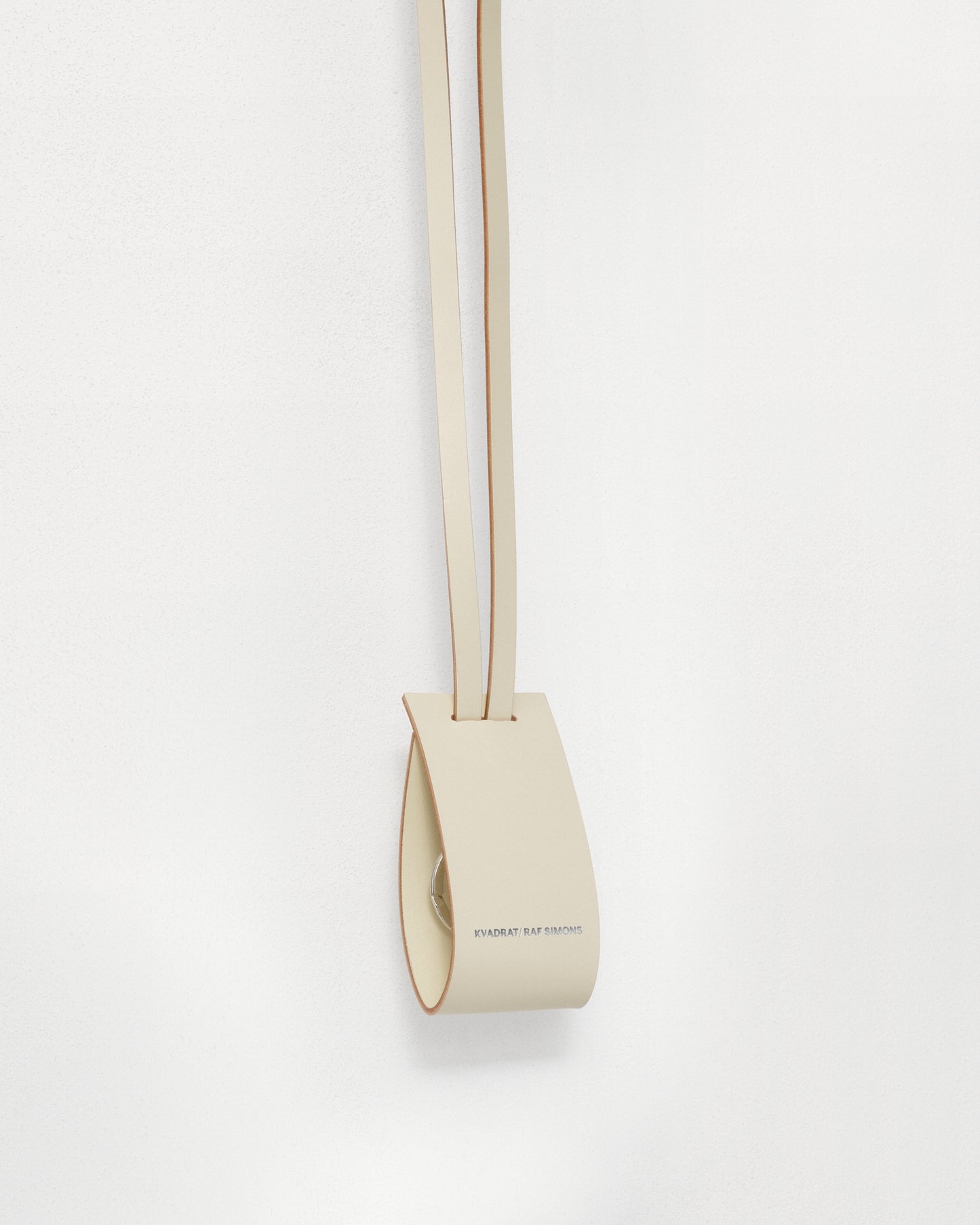kvadrat raf simons leather keychain off white