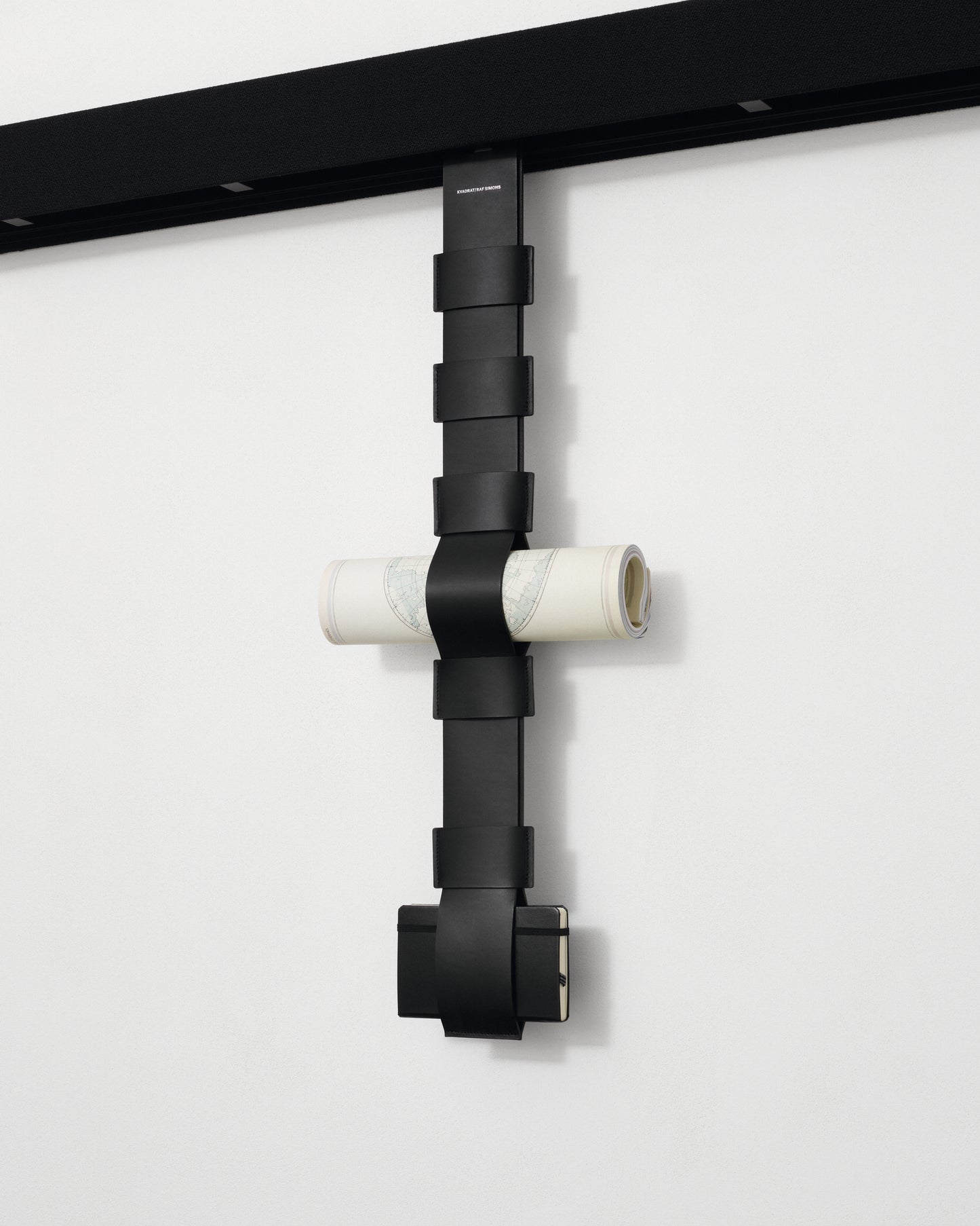 kvadrat raf simons leather magazine strap black