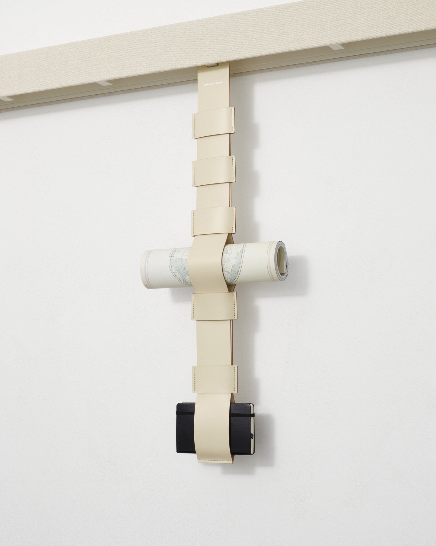 kvadrat raf simons leather magazine strap off white