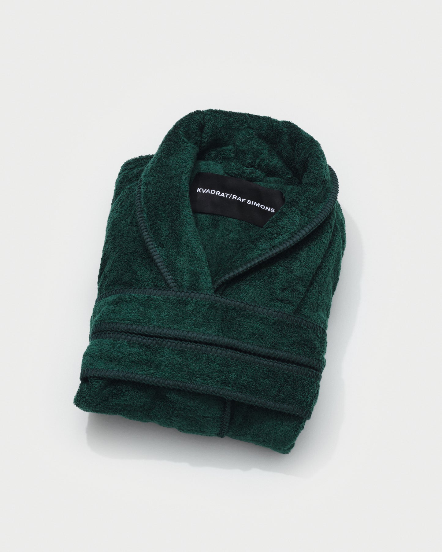 kvadrat raf simons whipstitch bathrobe dark green