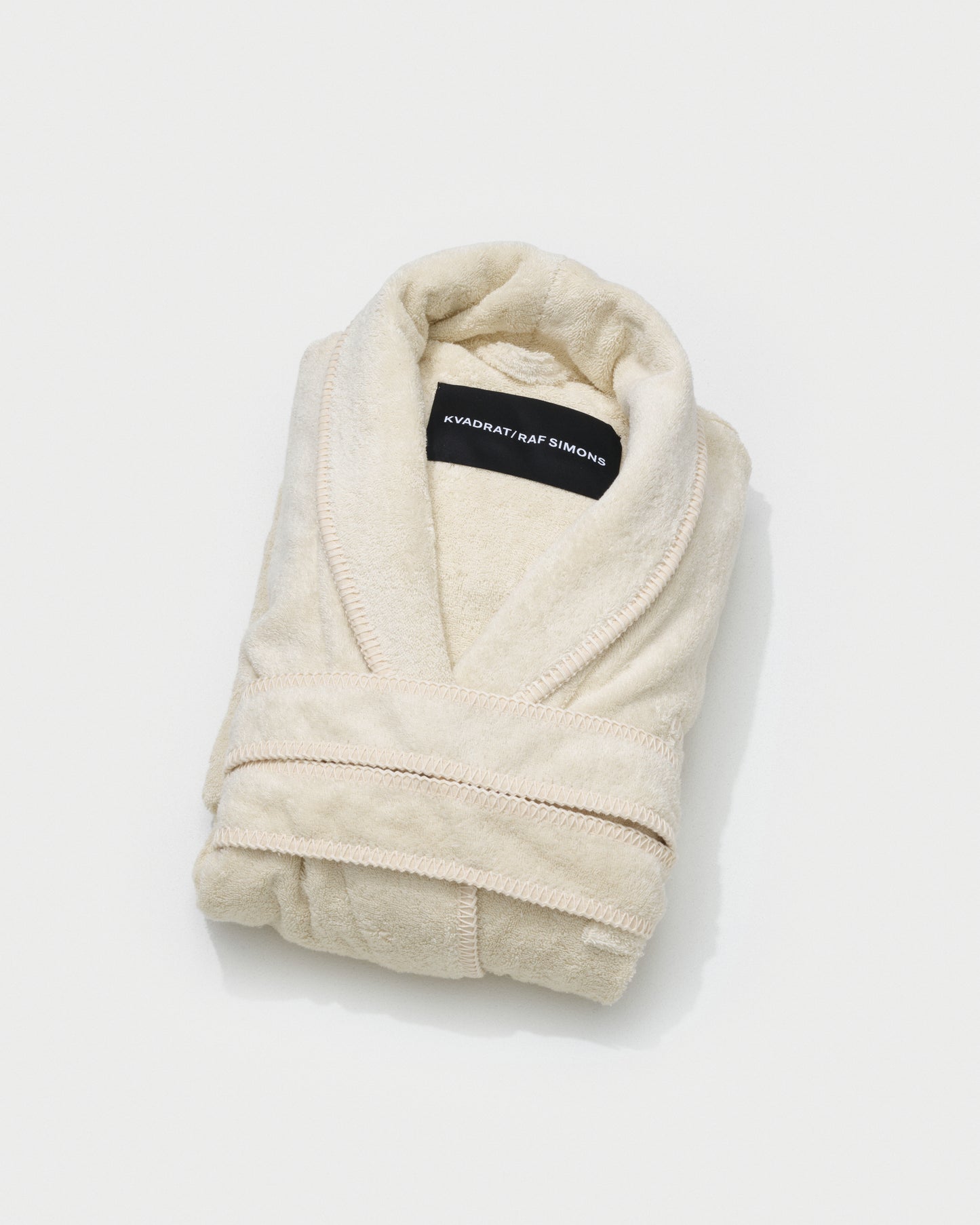 kvadrat raf simons whipstitch bathrobe off white