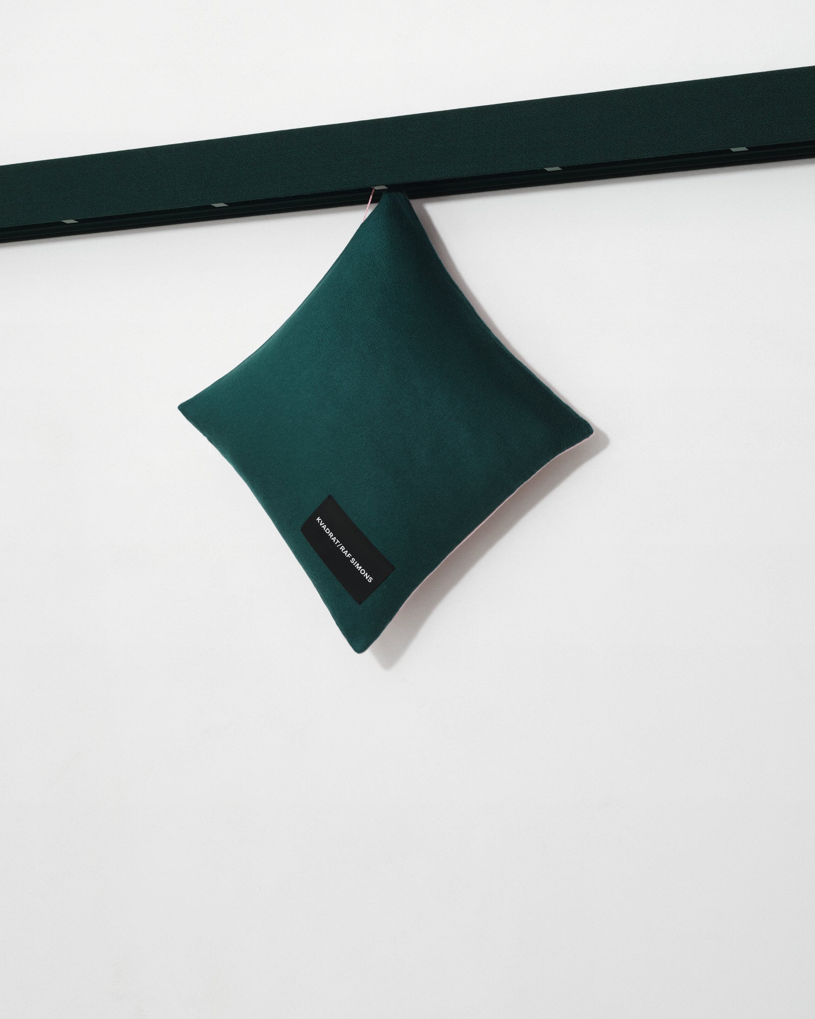 kvadrat raf simons double face cashmere cushion dark green