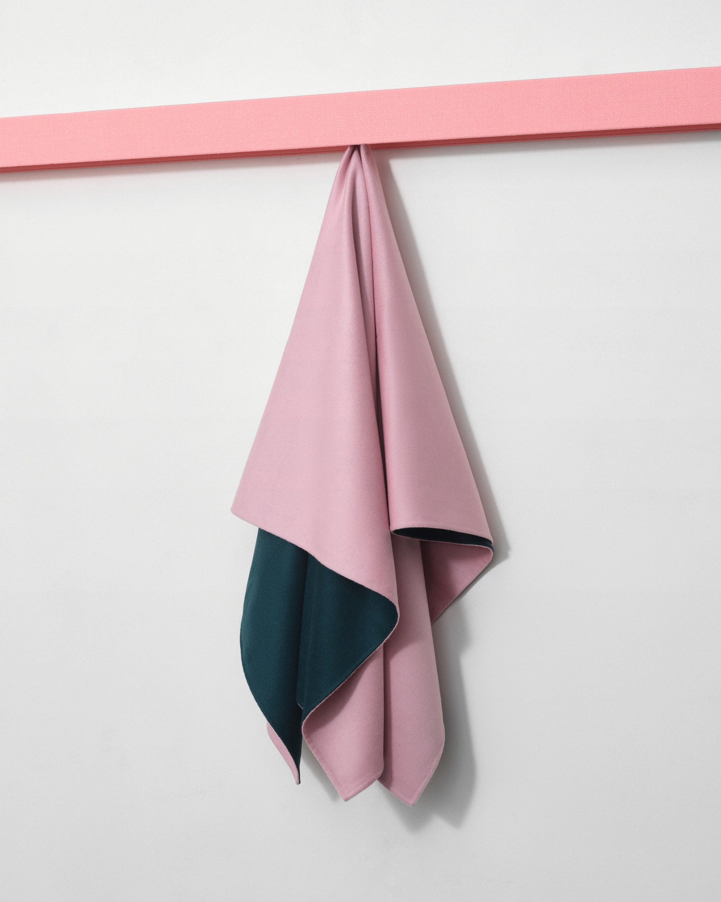 kvadrat raf simons double face cashmere throw pink dark green