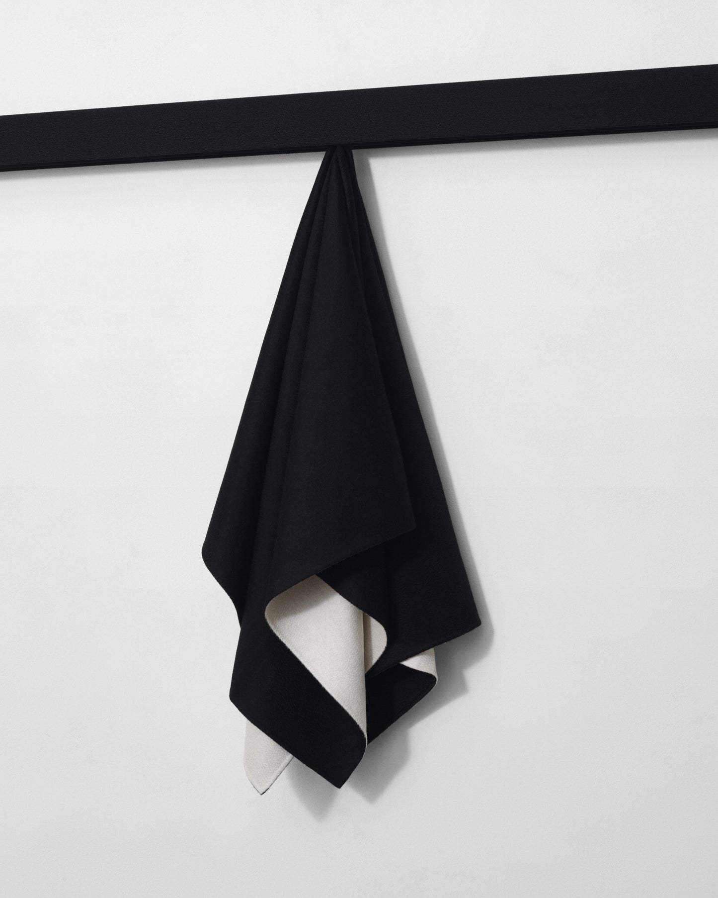 kvadrat raf simons double face cashmere throw black off white
