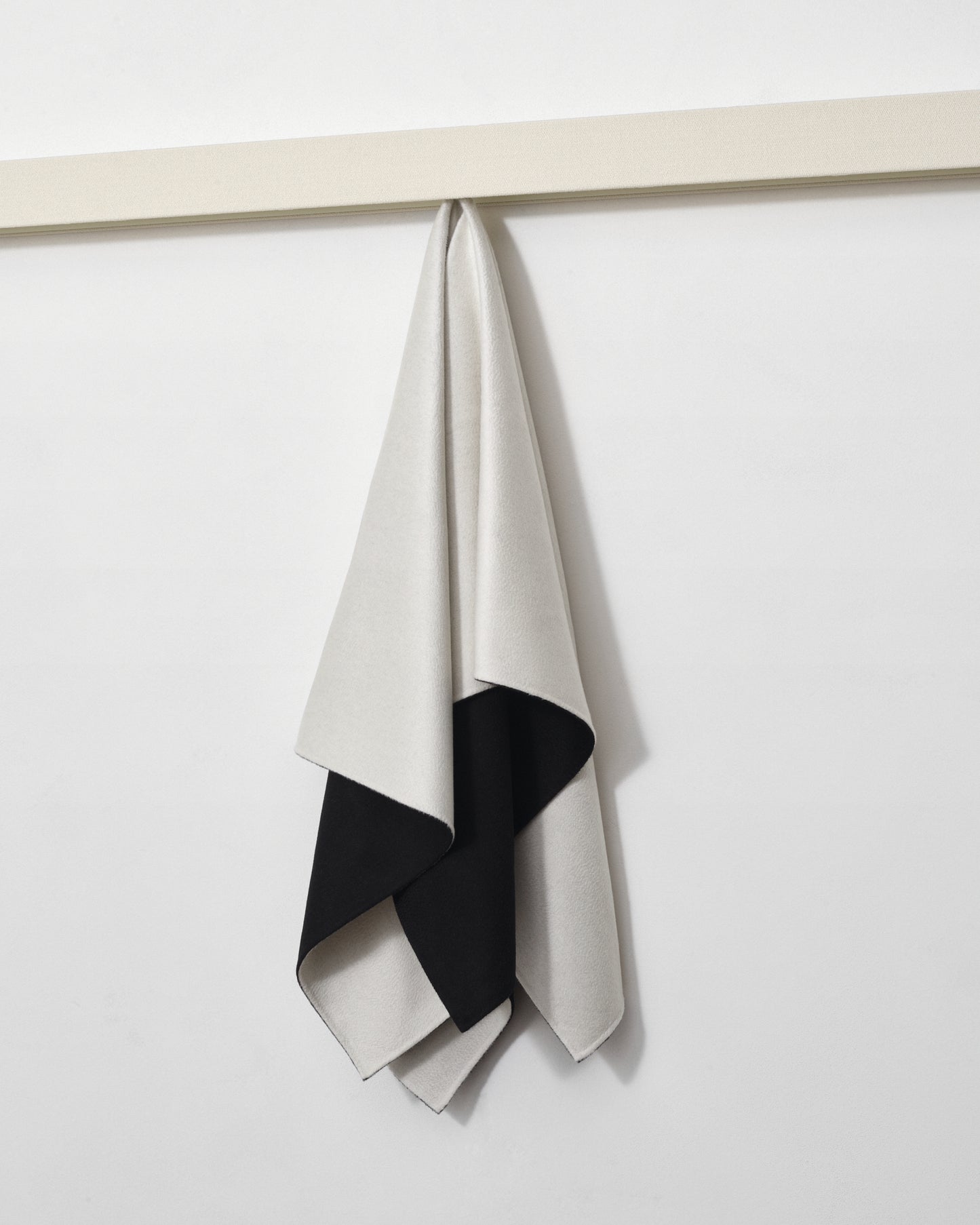 kvadrat raf simons double face cashmere throw black off white