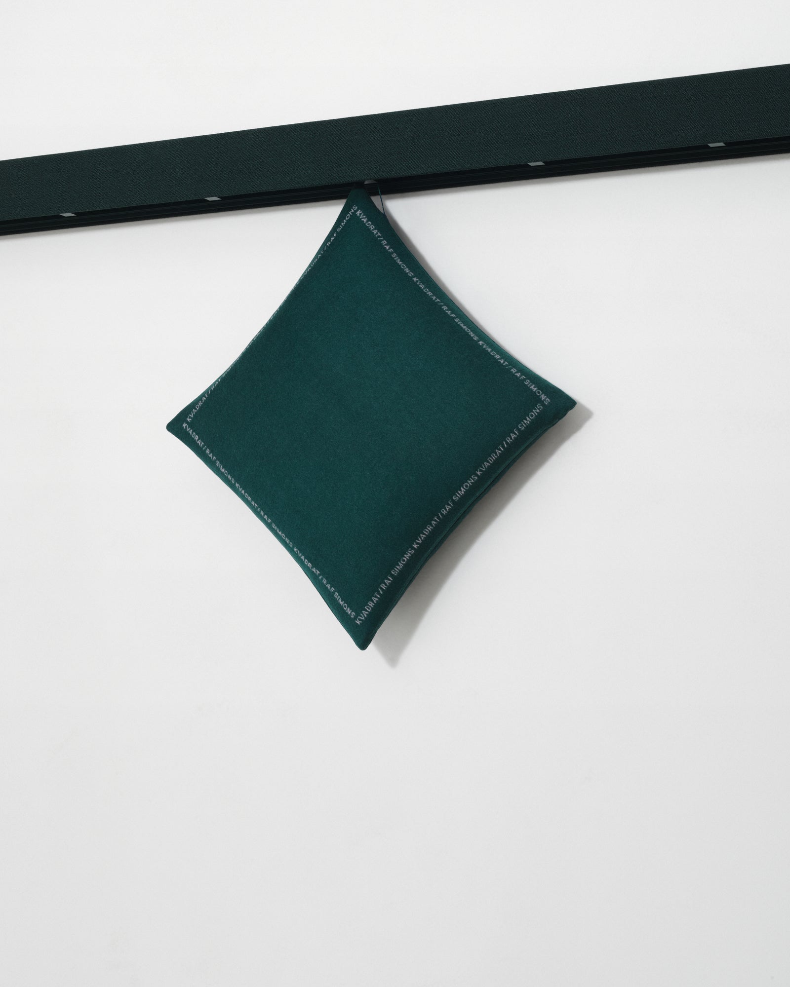 kvadrat raf simons double face wool cushion dark green