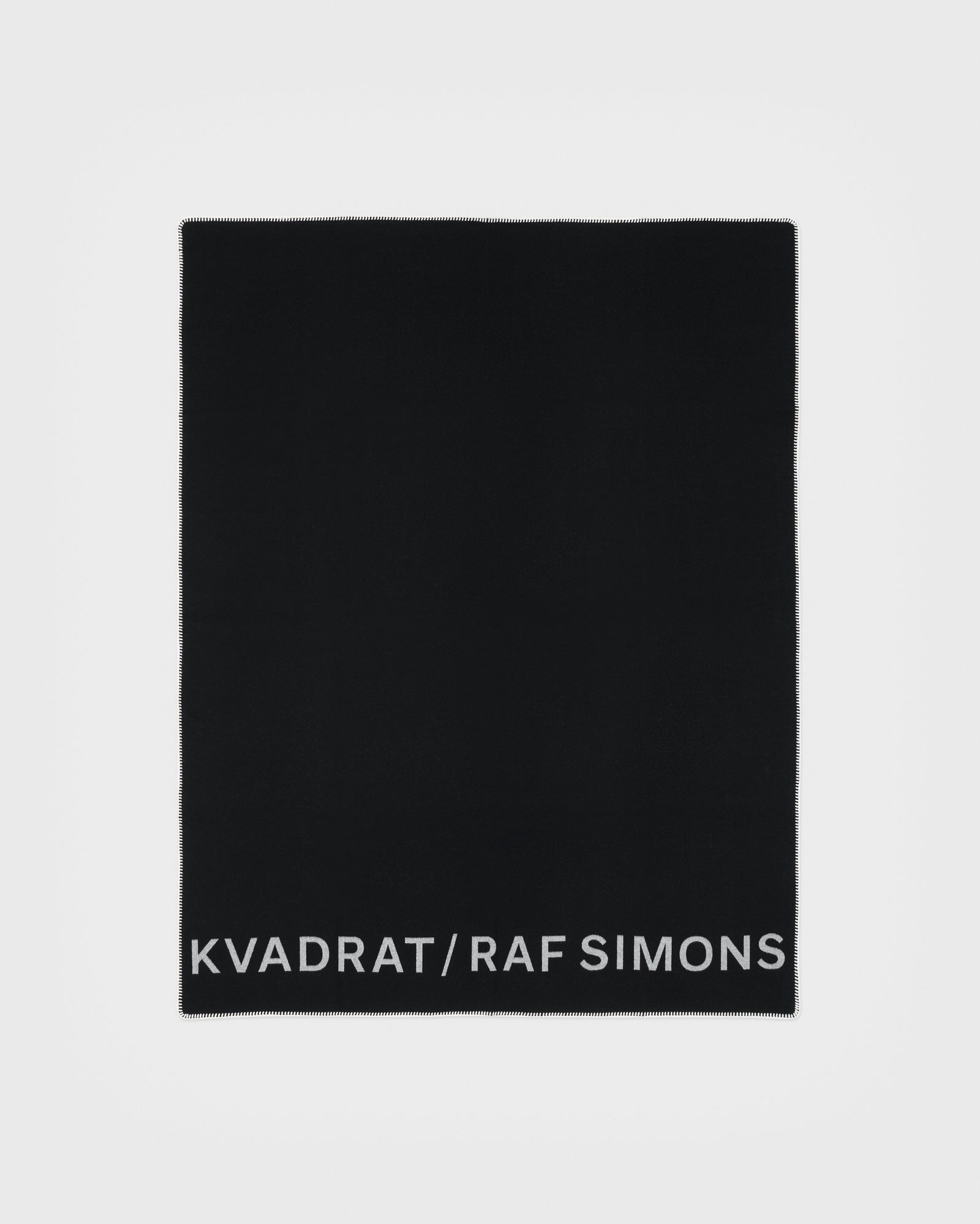 Double Face Wool Throw w/ Logo | Black – Kvadrat/Raf Simons