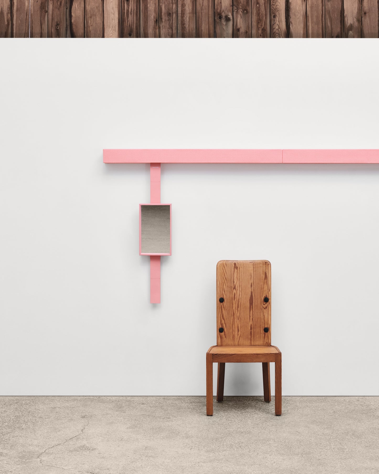Kvadrat Raf Simons Shaker System with Leather Mirror Tray in Pink