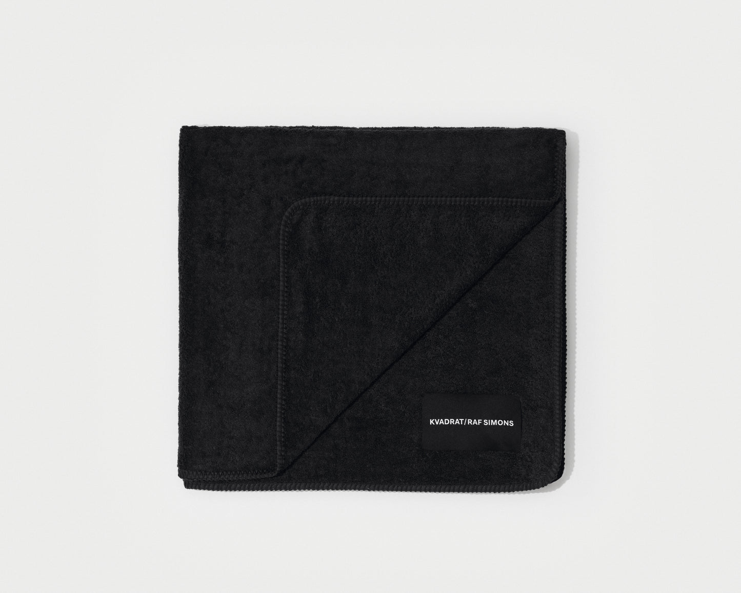 kvadrat raf simons whipstitch towel black