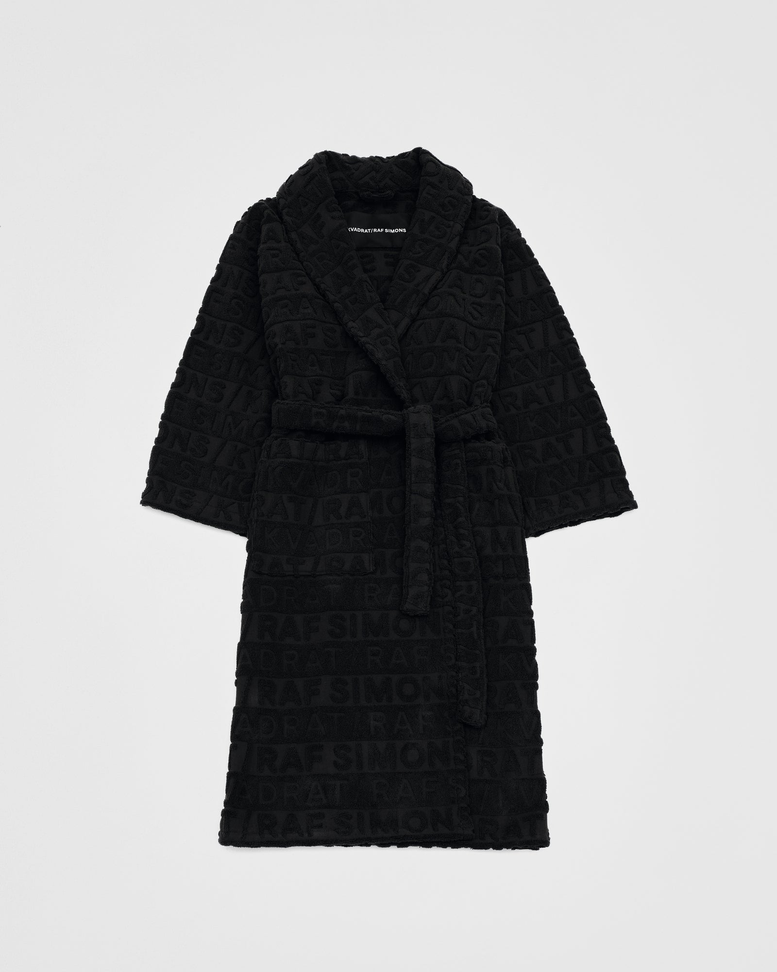 kvadrat raf simons black bathrobe 