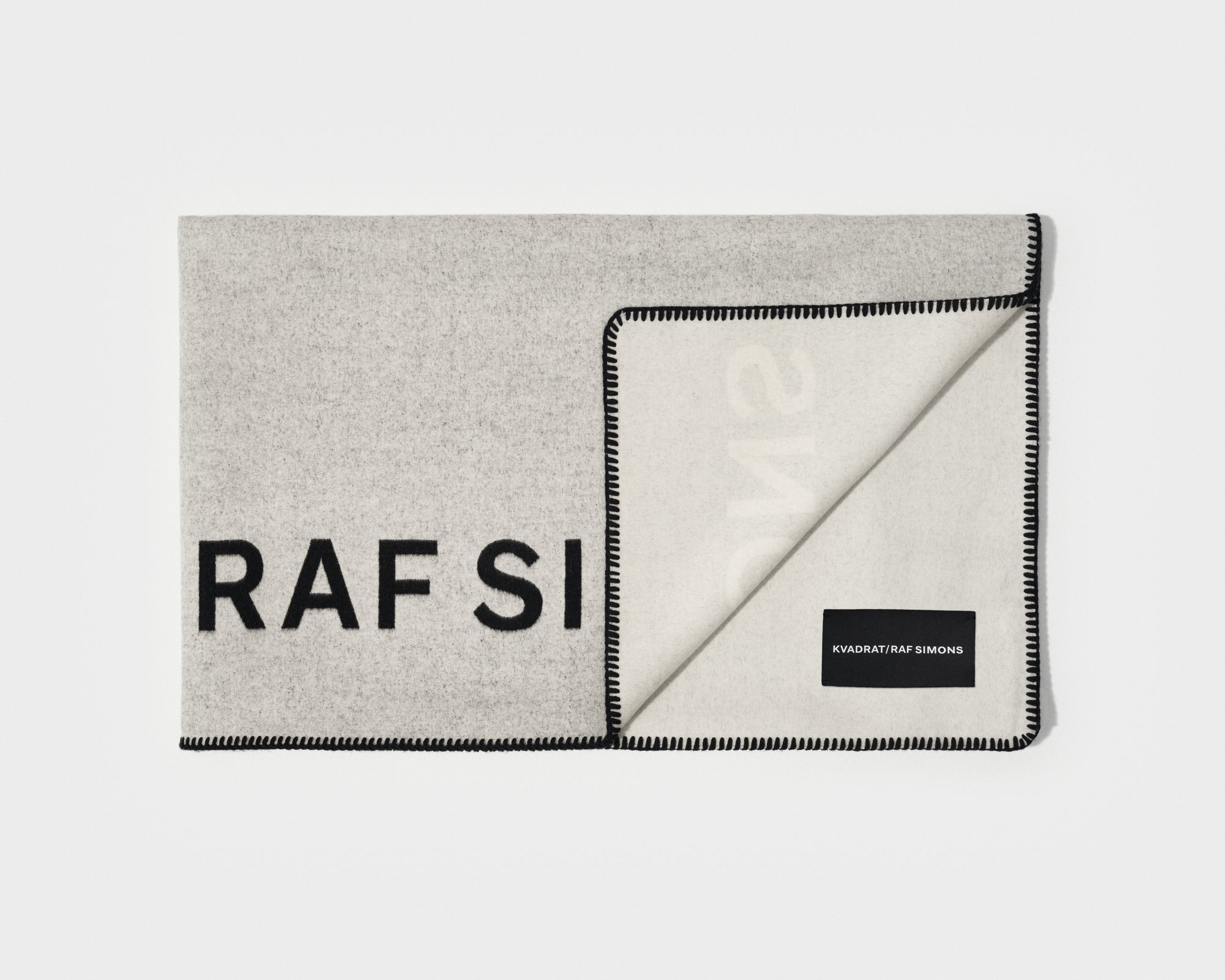 kvadrat raf simons off white cashmere throw  