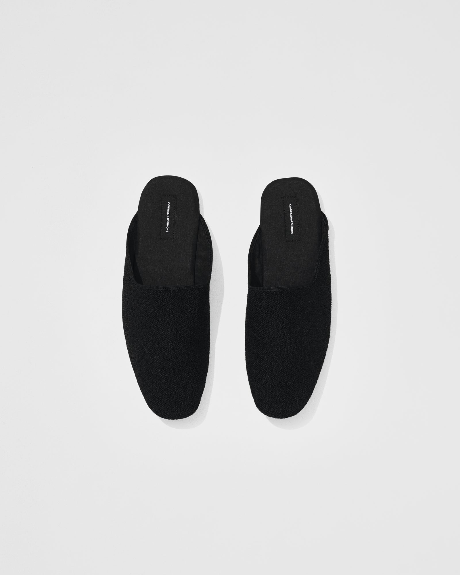 kvadrat raf simons black slippers