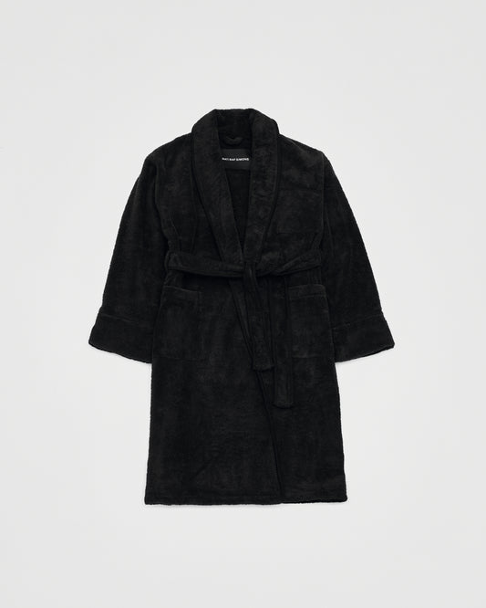 kvadrat raf simons black whipstitch bathrobe