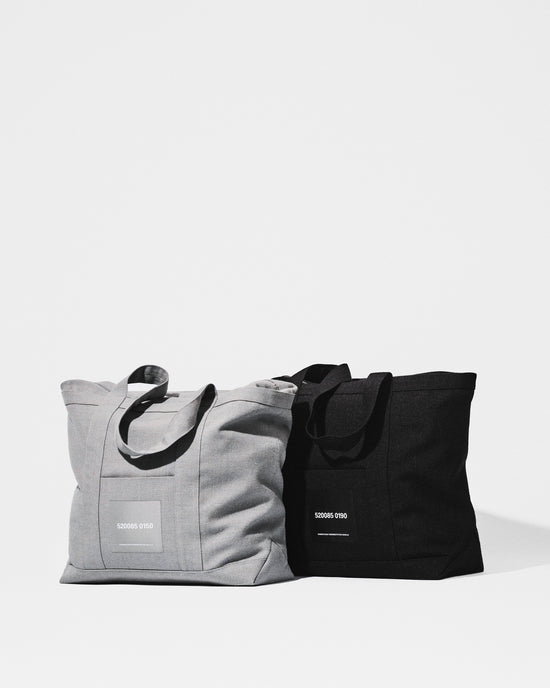 kvadrat raf simons peter saville grey black tote bag